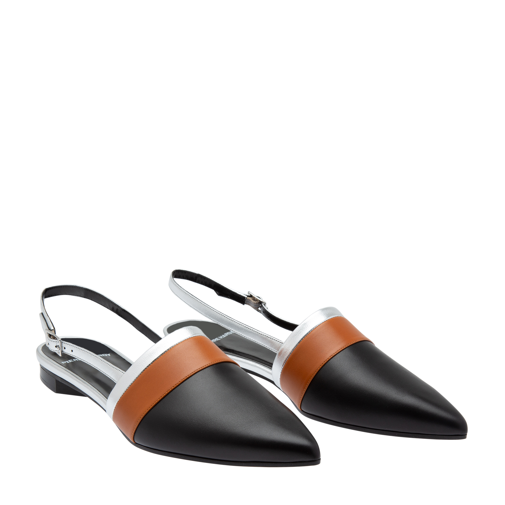

Leather point-toe mules, Black