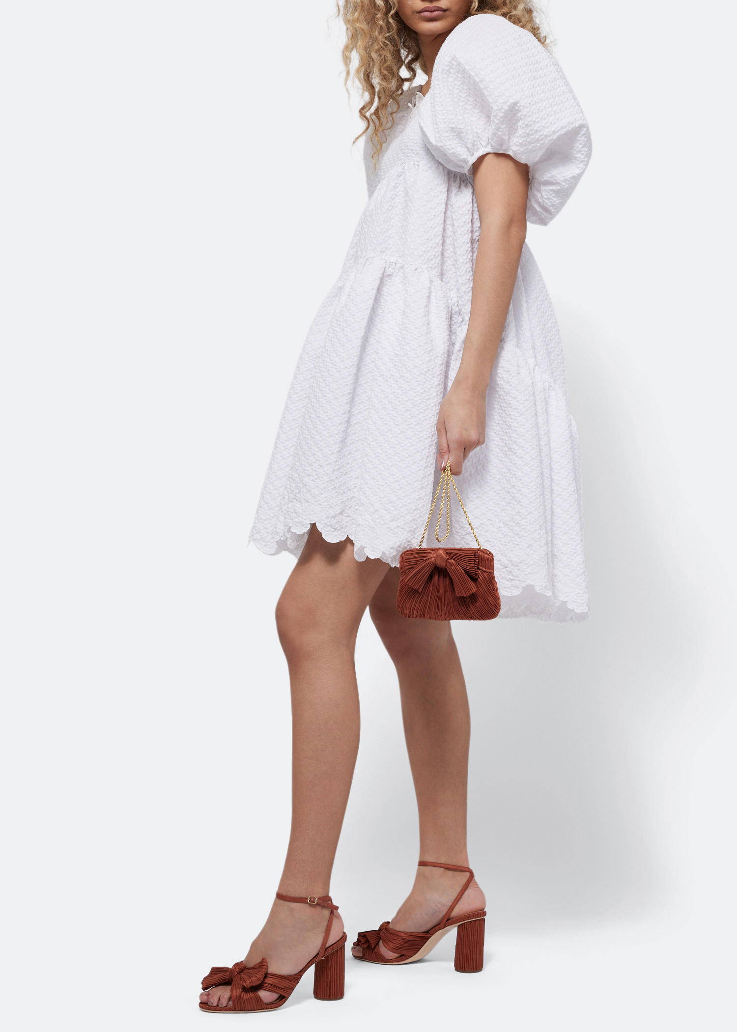 

Rochelle mini bow clutch, Orange