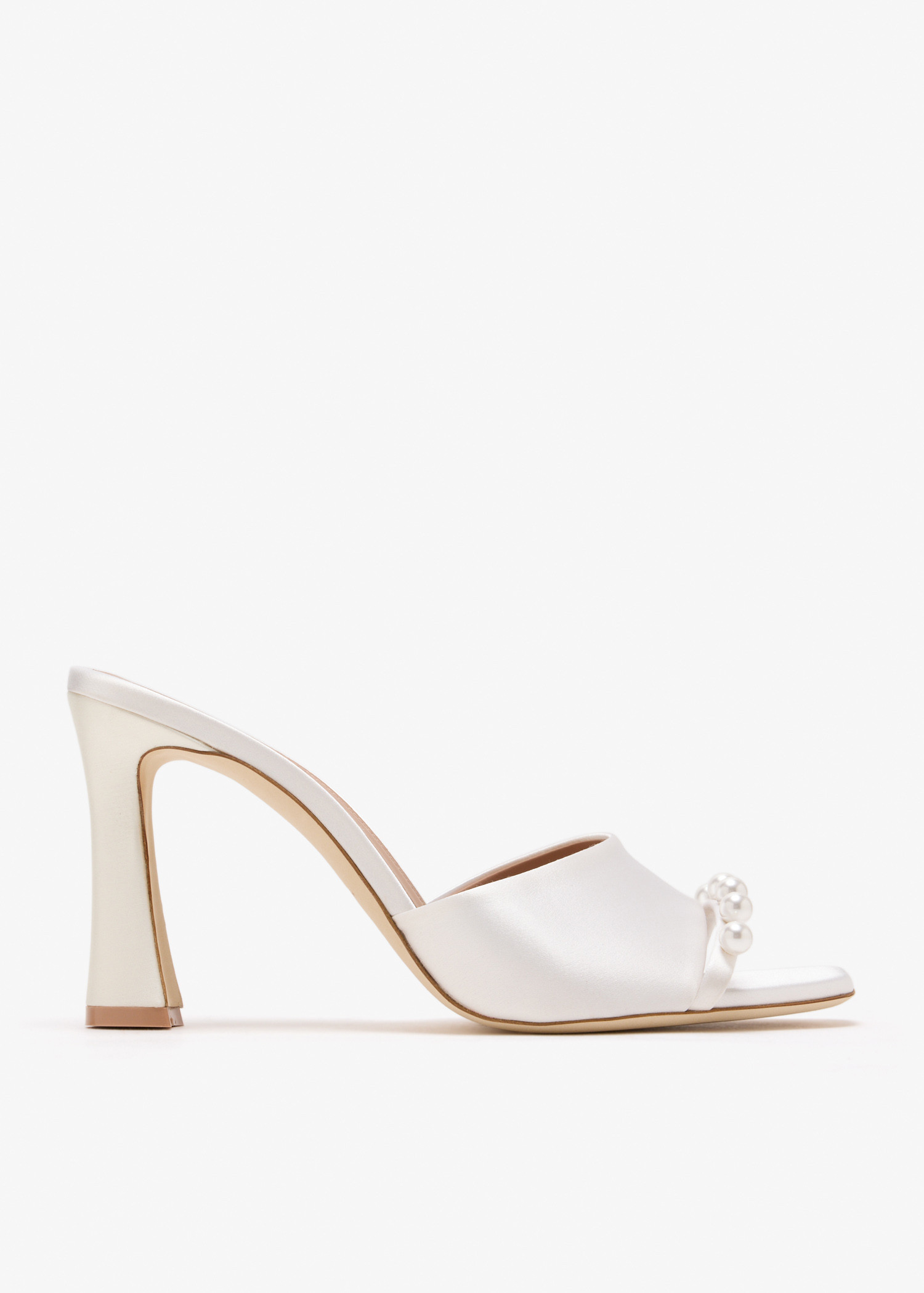 

Roxanne Pearl 90 mules, White