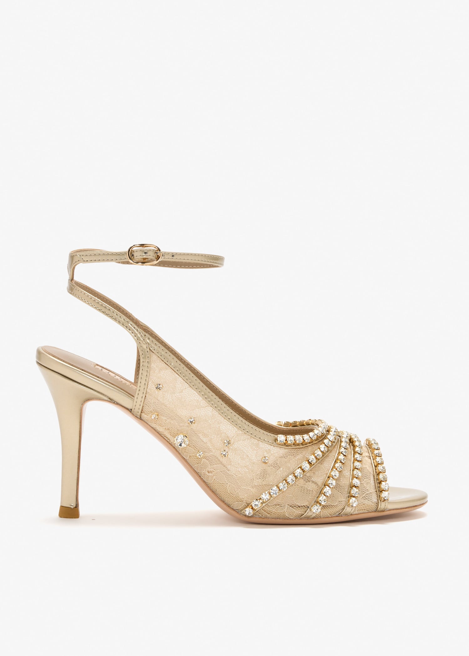 

Rozsa peep-toe pumps, Gold