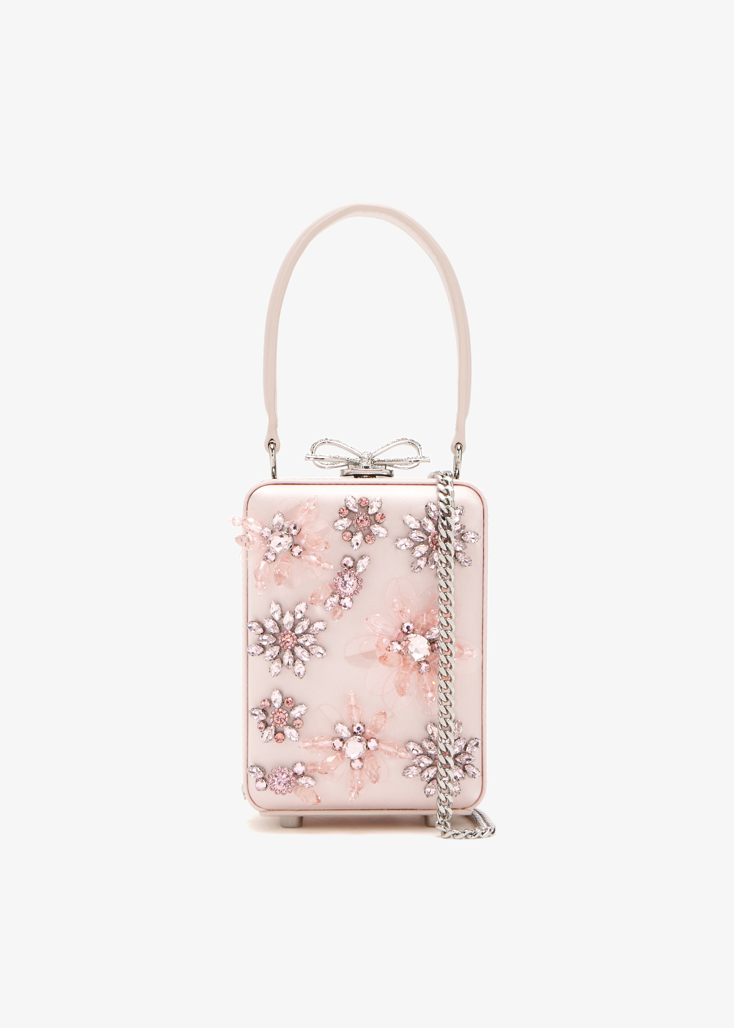 

Floral Beaded micro bag, Pink