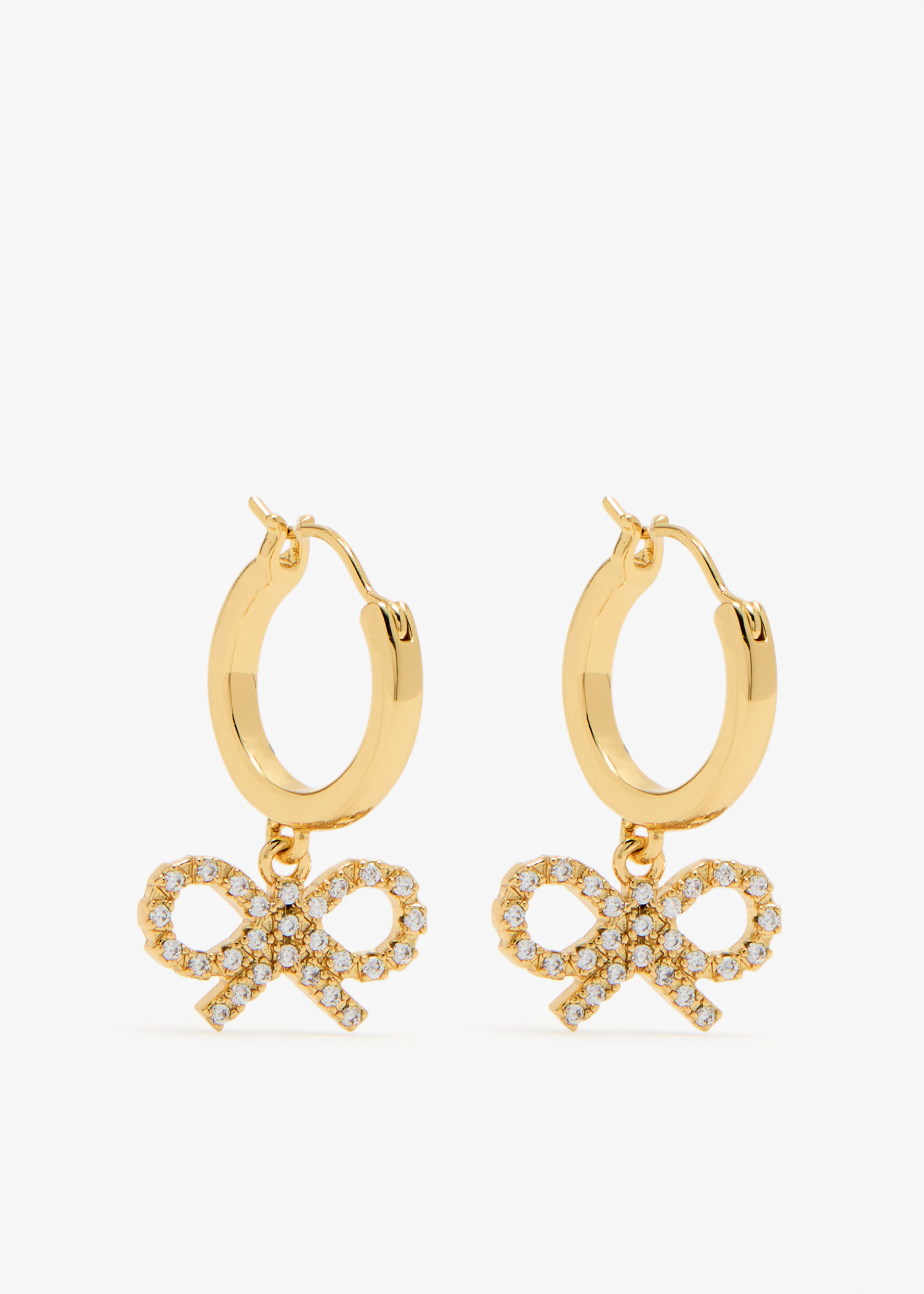 

Bow hoop earrings, Gold