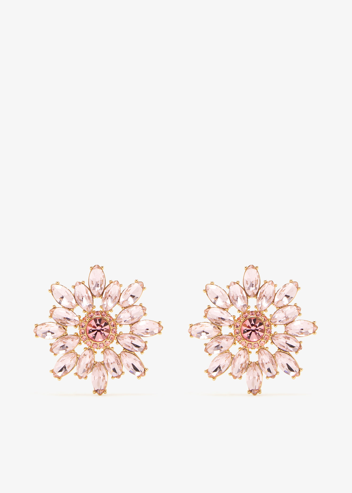 

Crystal Flower earrings, Pink
