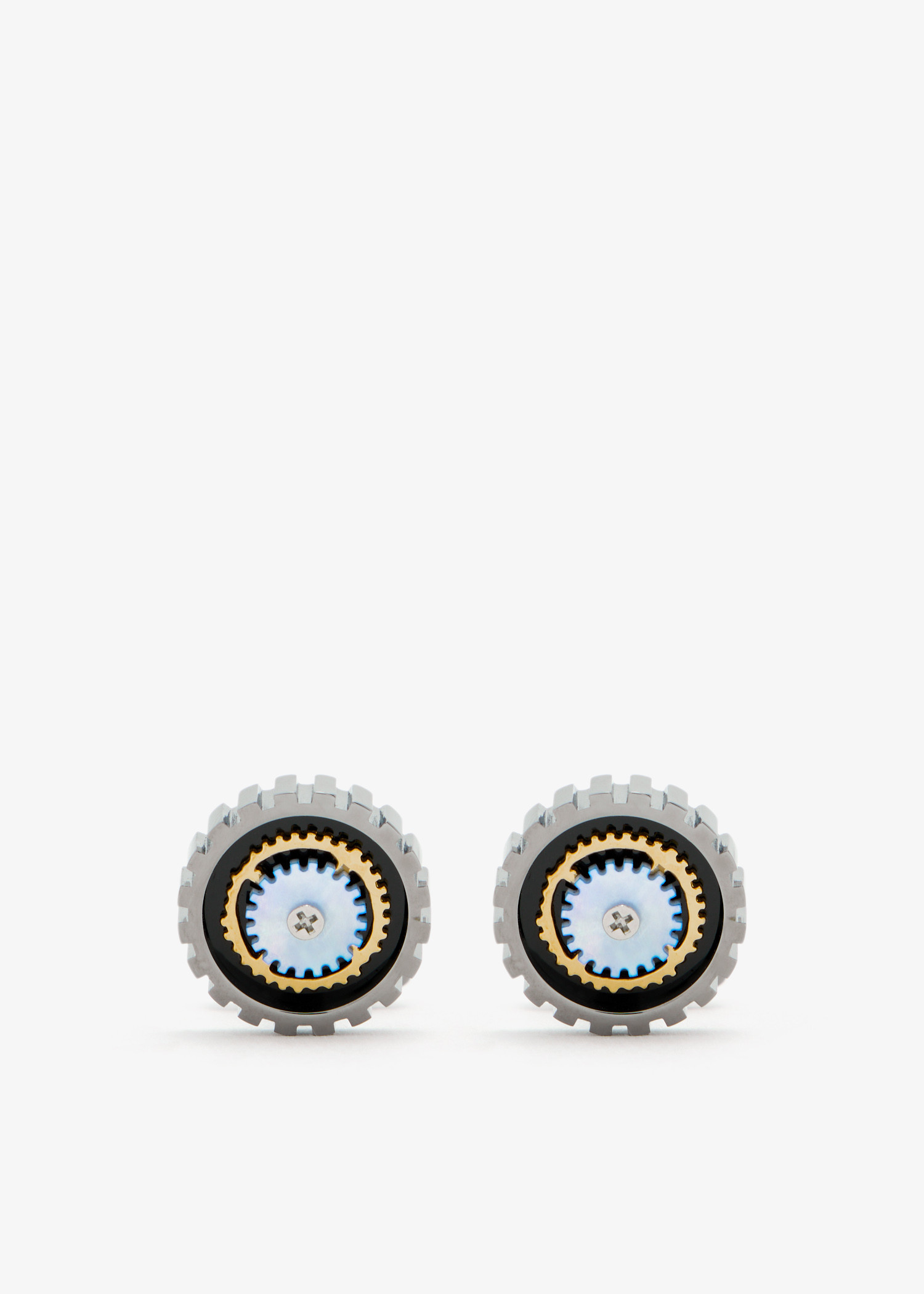 

Rotare gear cufflinks, Silver