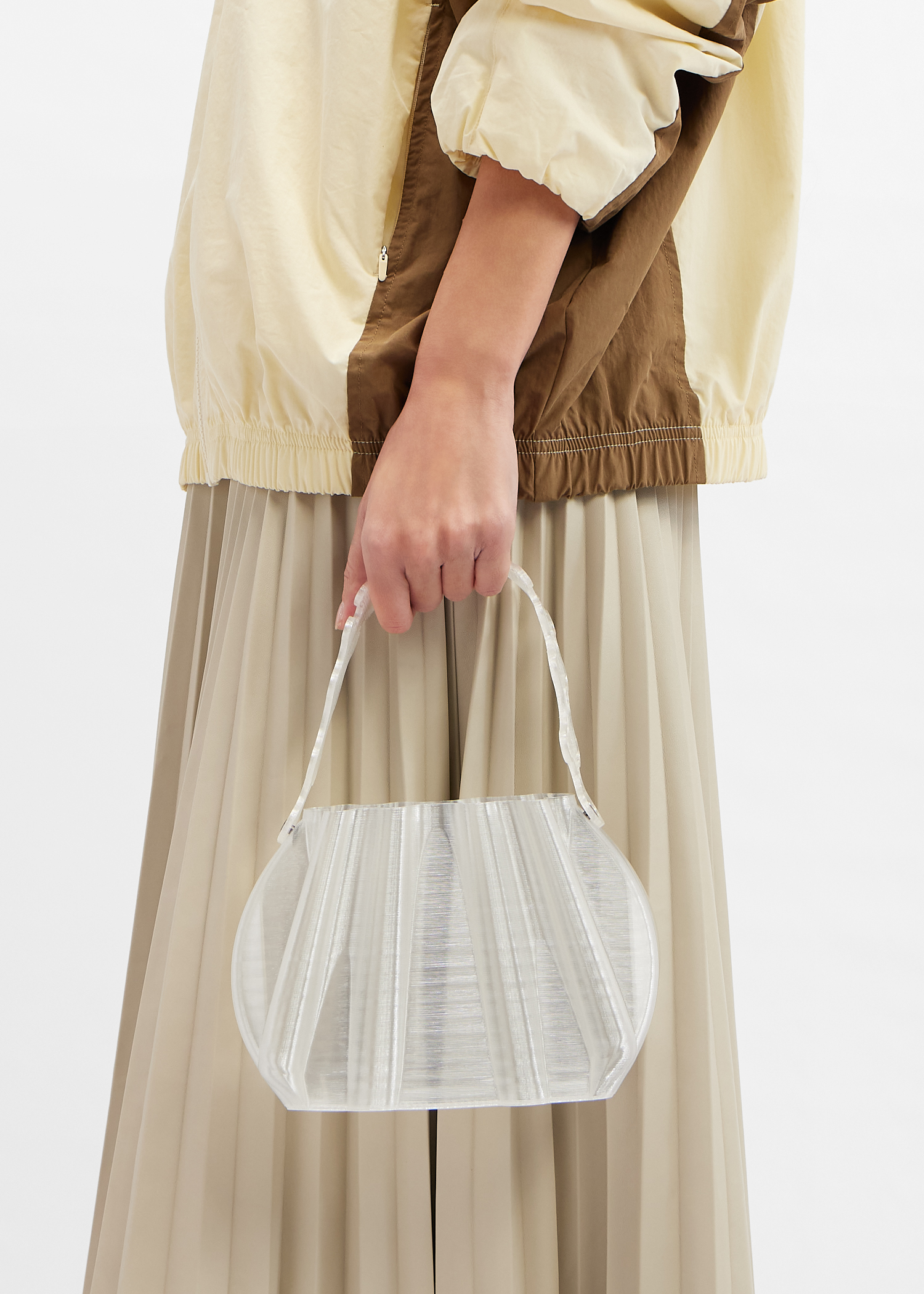 

Retro Pleated bag, Neutral
