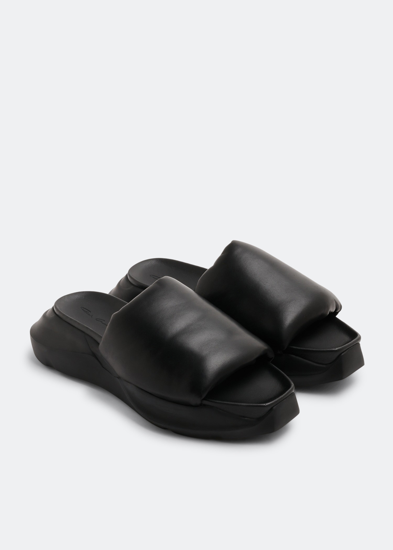 Rick Owens Geth puffer slides for Men - Black in UAE | Level Shoes