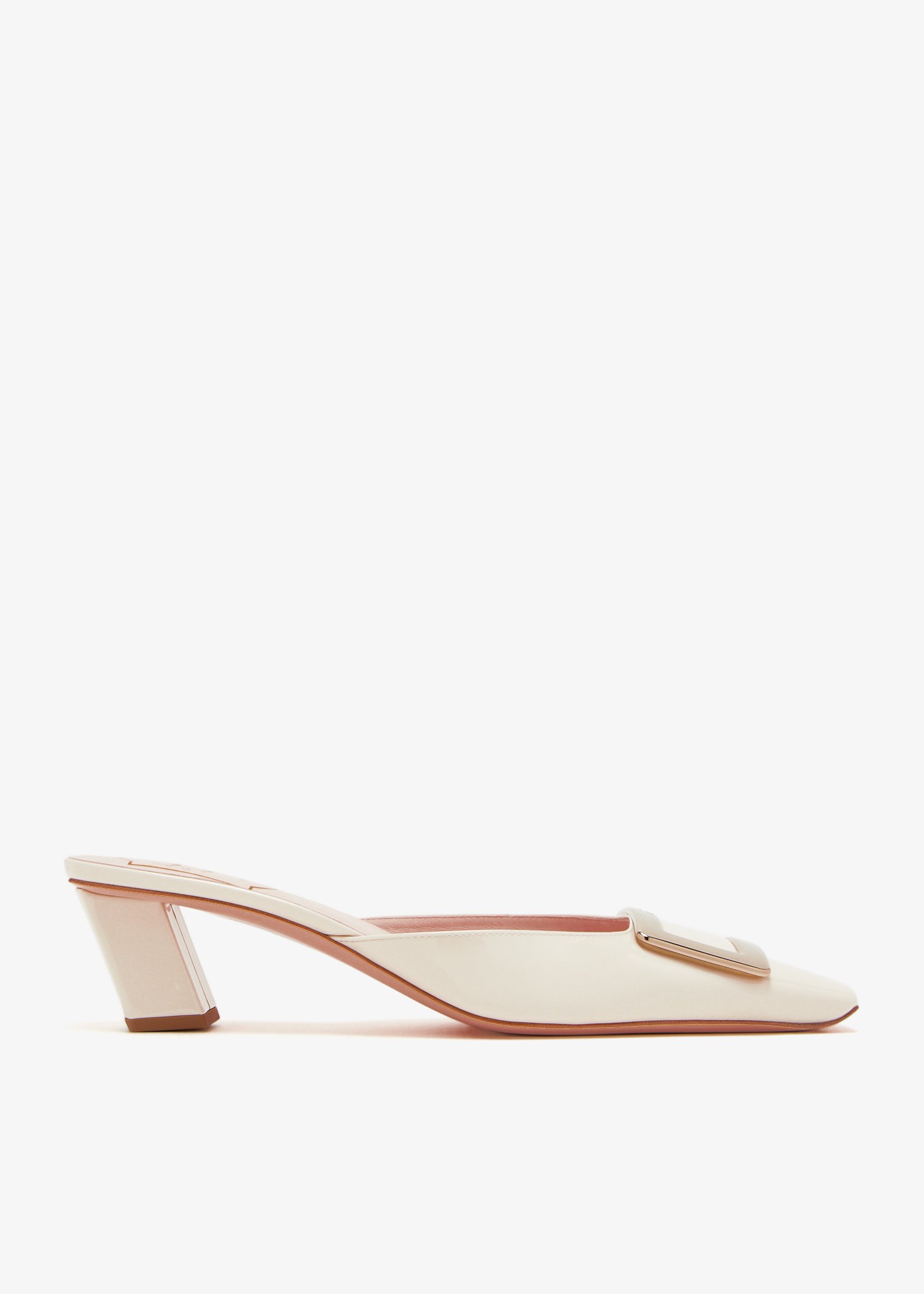 

Belle Vivier mules, Cream