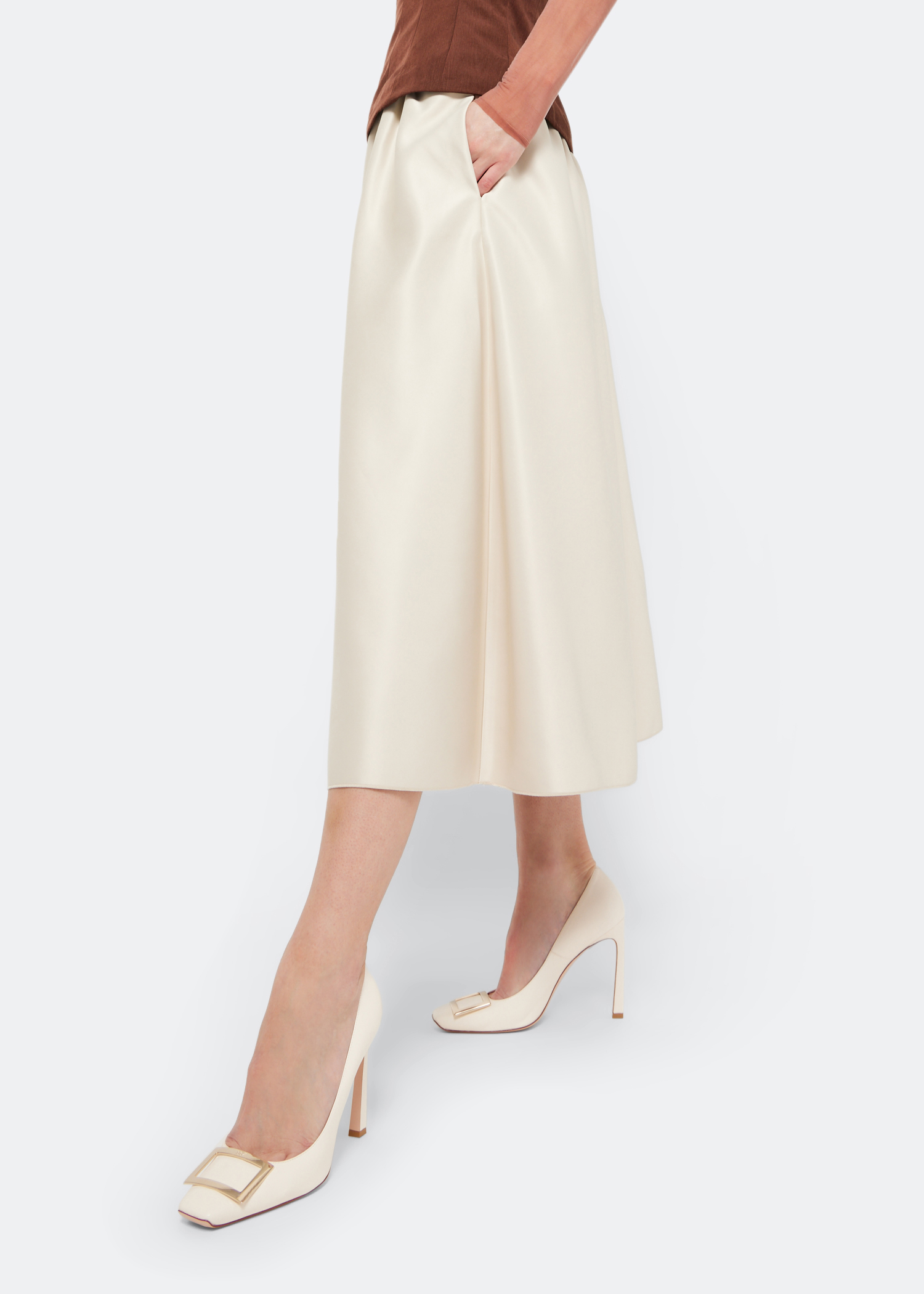 

Trompette buckle pumps, White