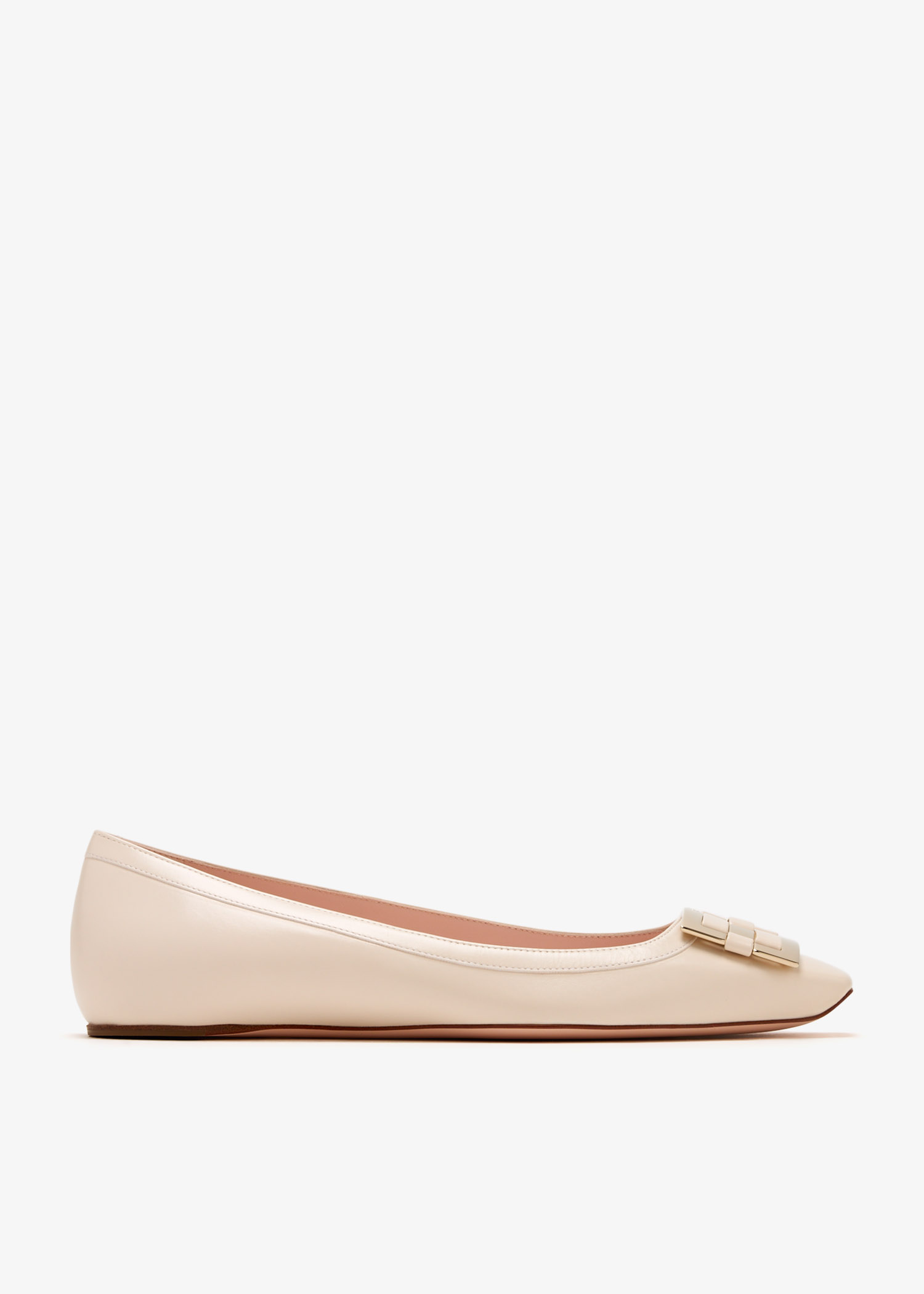 

Trompette ballerinas, White