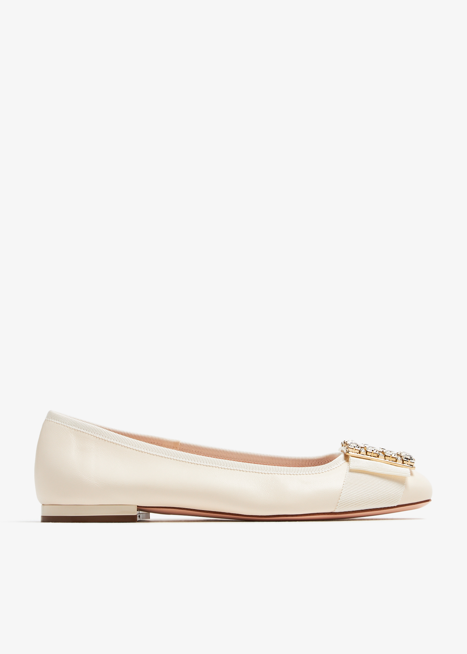 

Très Vivier strass buckle ballerinas, White