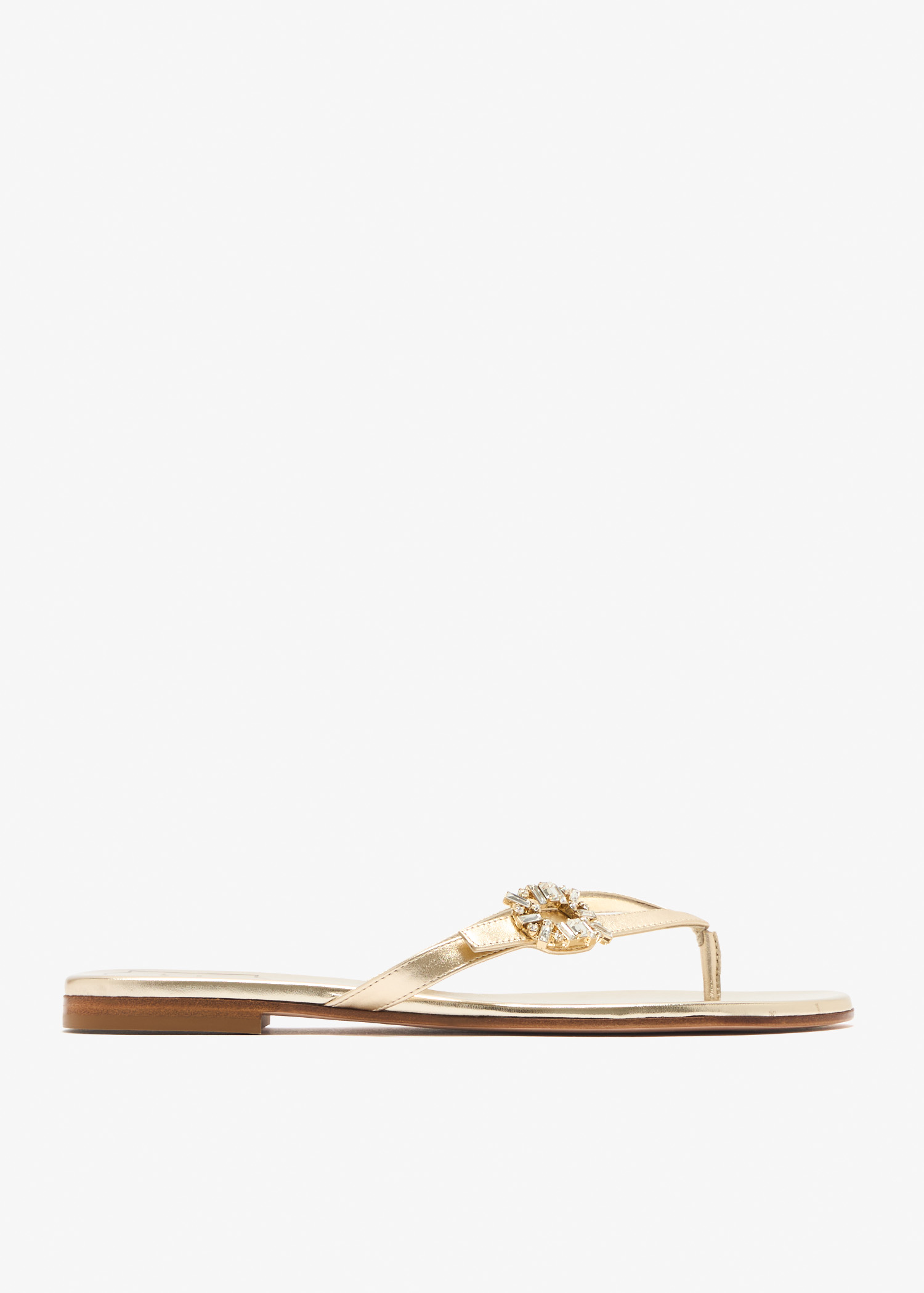 

Strass thong sandals, Gold