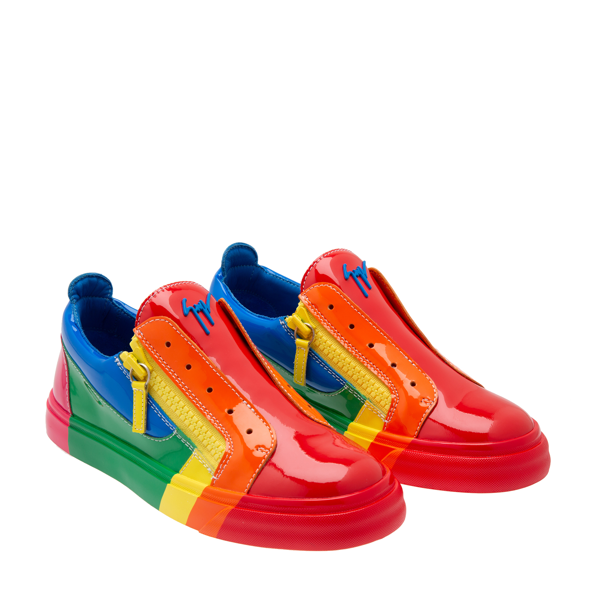 

Rnbw - Multicolour patent leather low-top sneaker, Multi-coloured