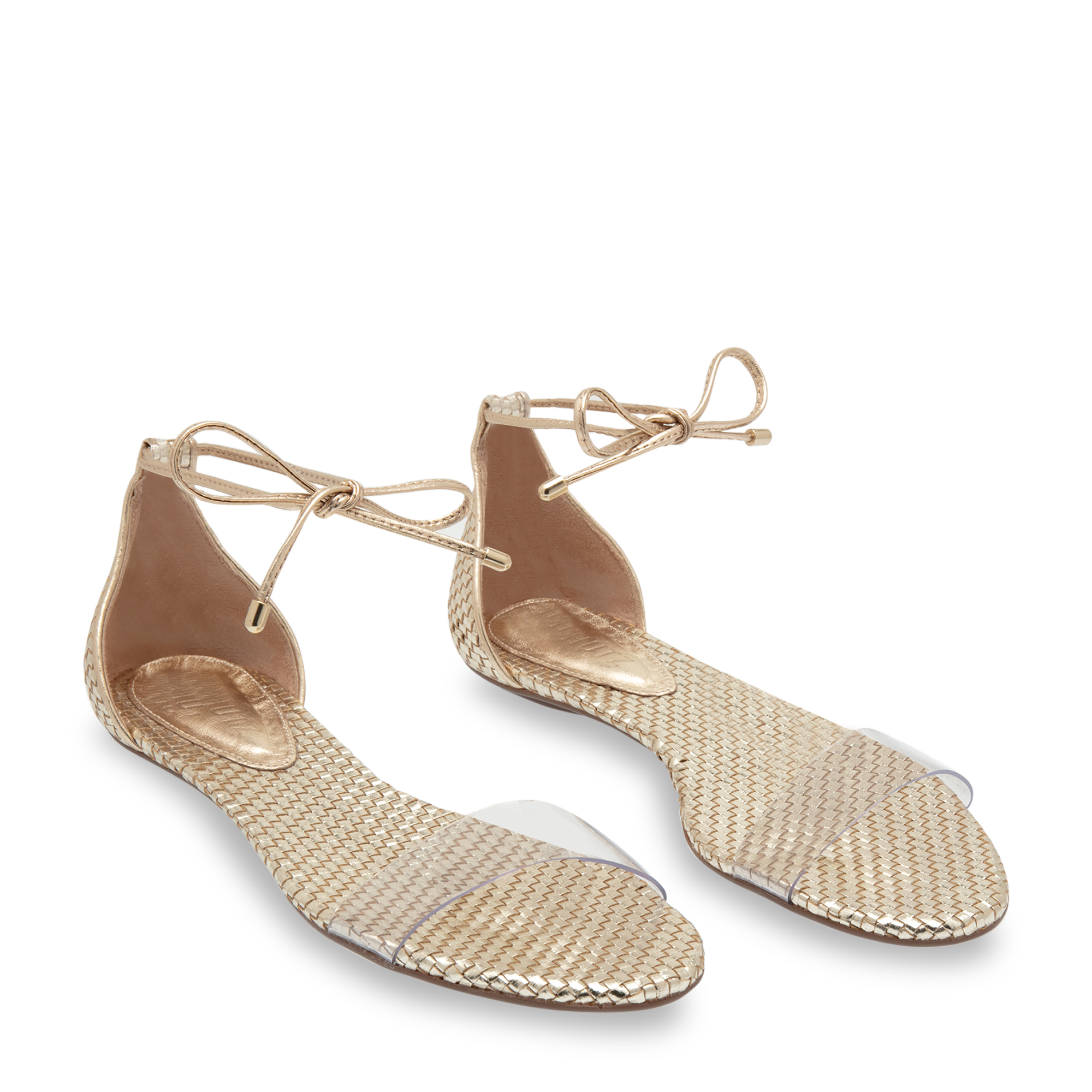 

PVC and leather sandals, Neutral