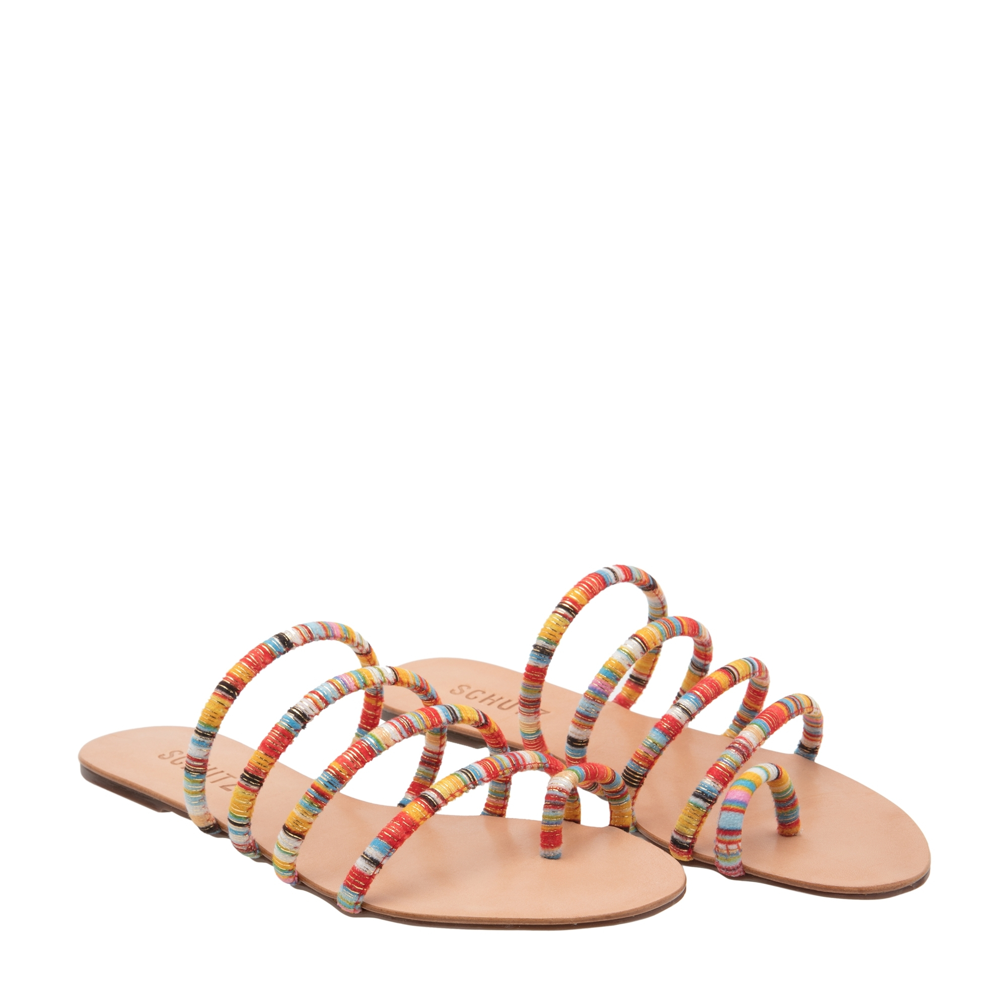 

Strappy sandals, Multi-coloured