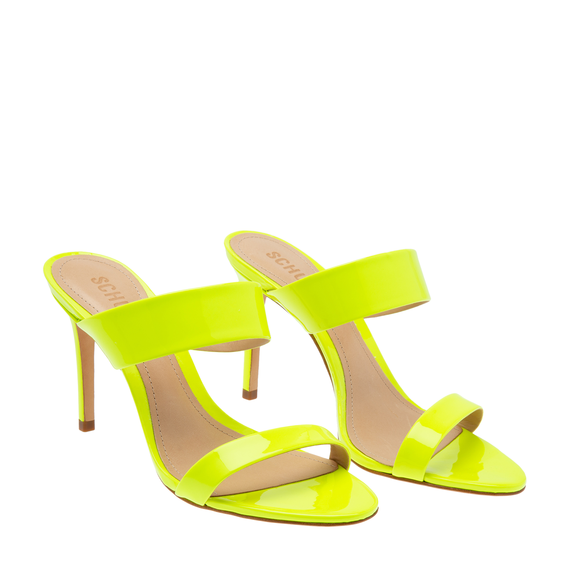 

Neon leather sandals, Yellow