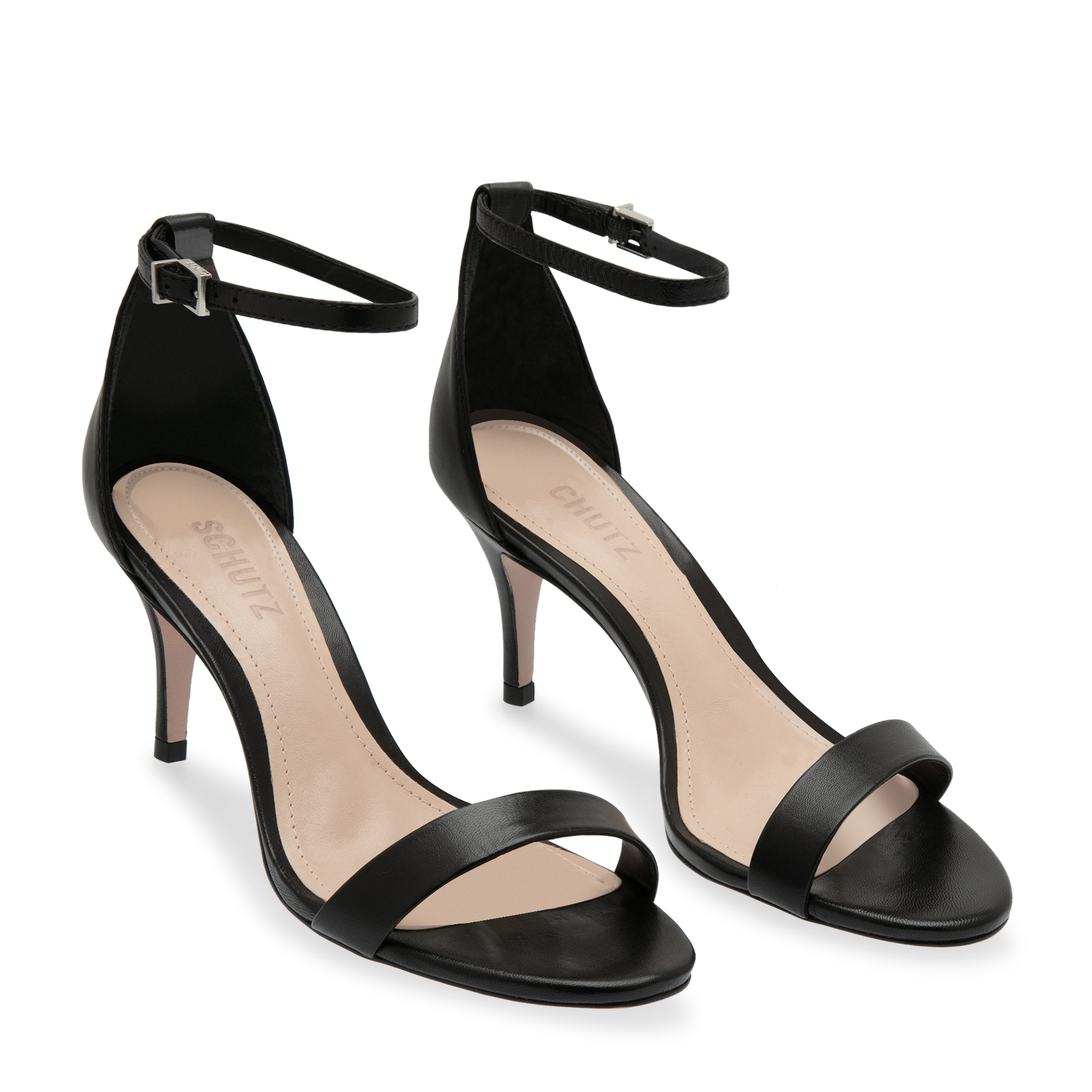 

Leather sandals, Black