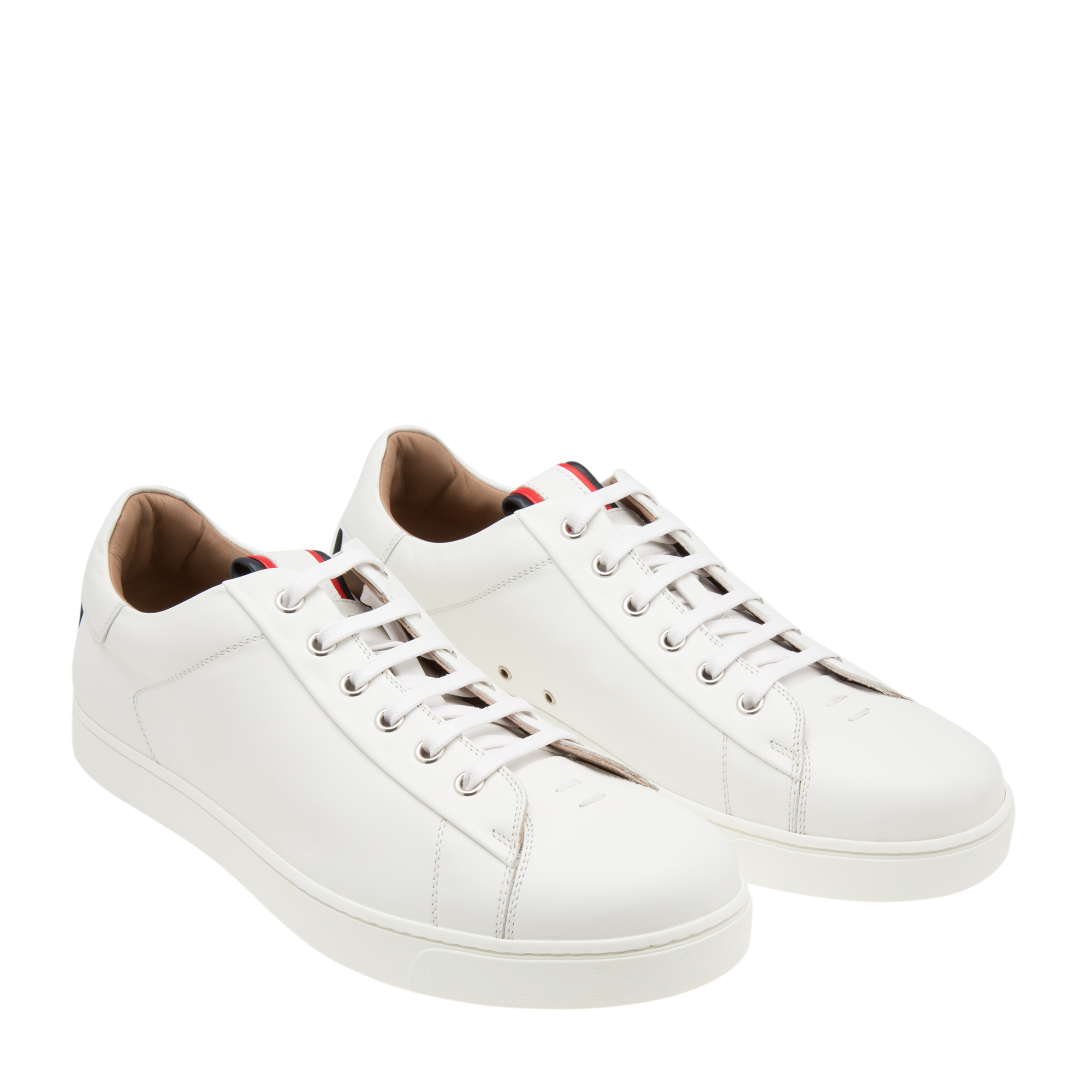 

Leather low-top sneakers, White