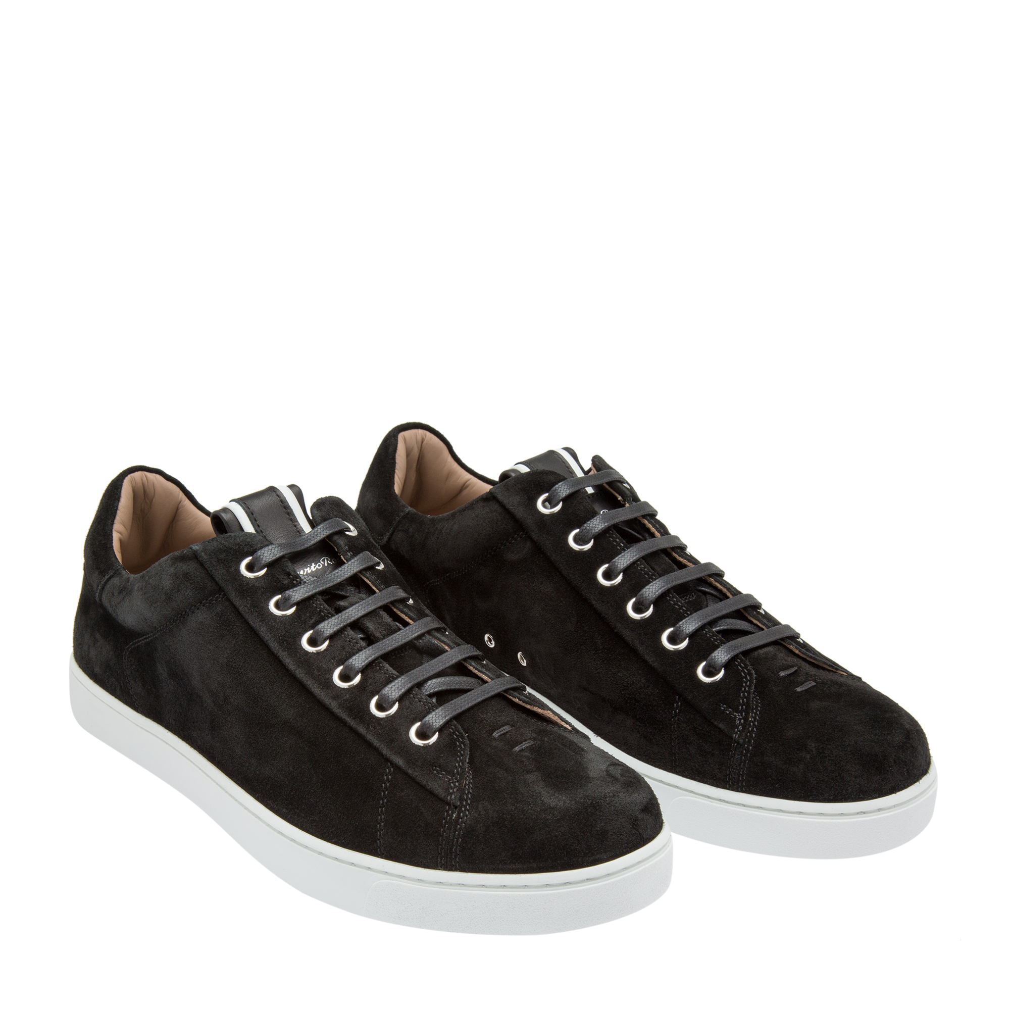 

Low-top suede sneakers, Black