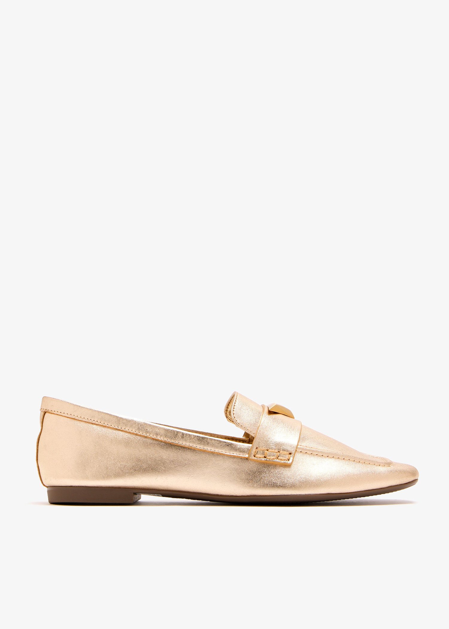 

Metallic loafers, Gold
