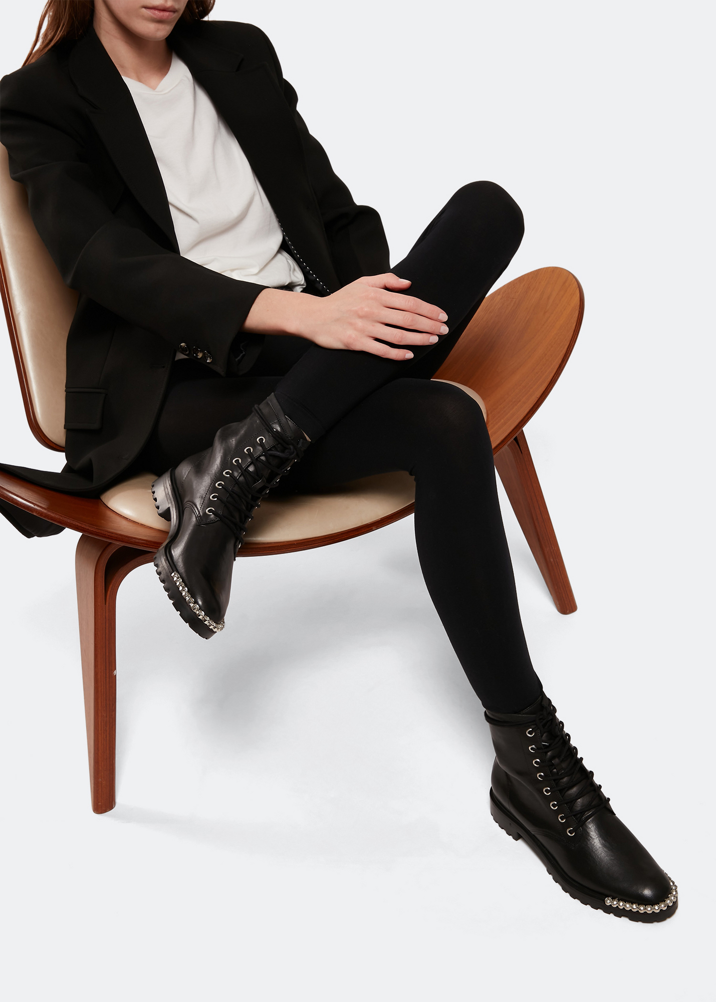 

Turmalina leather boots, Black
