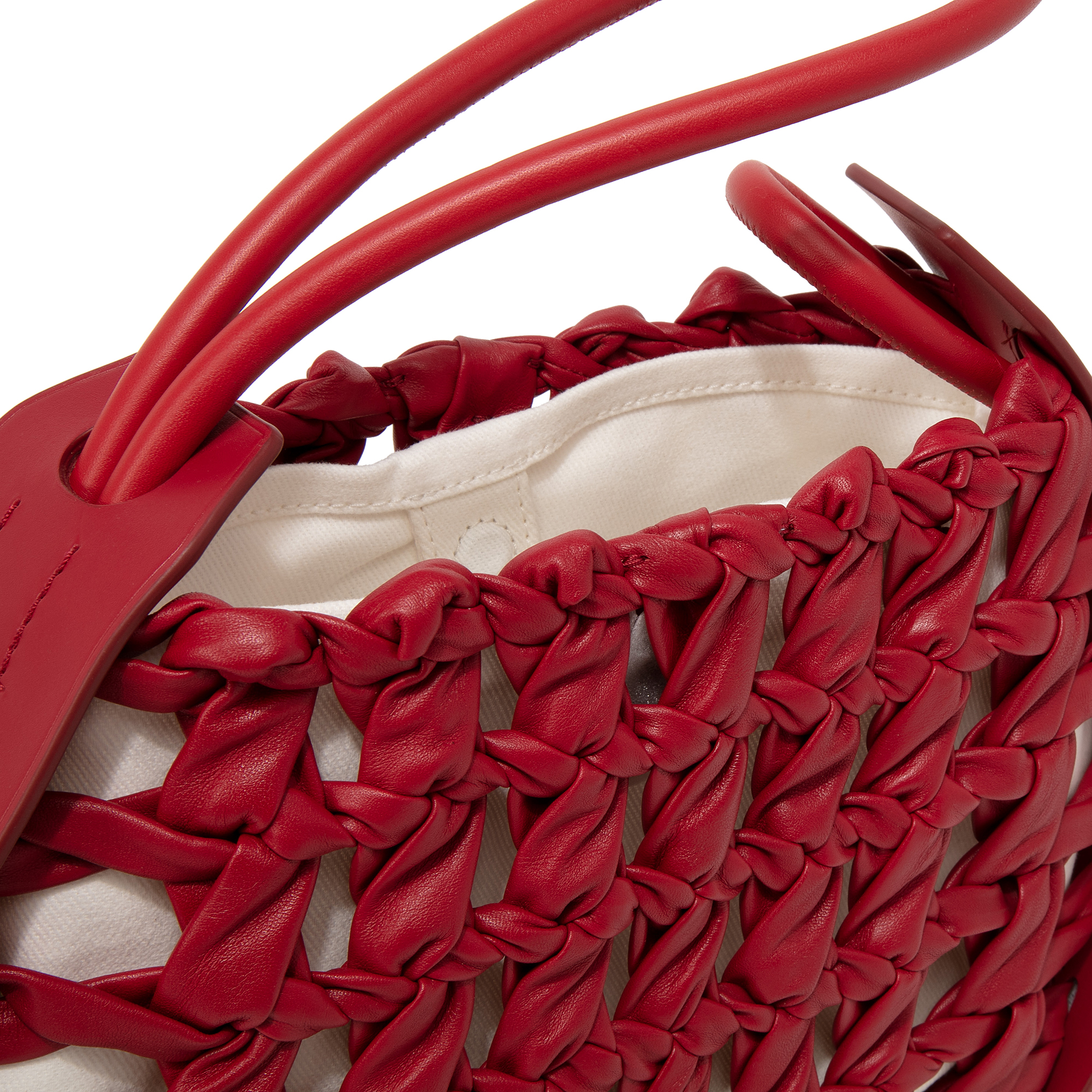 

Lake Weave top-handle bag, Red
