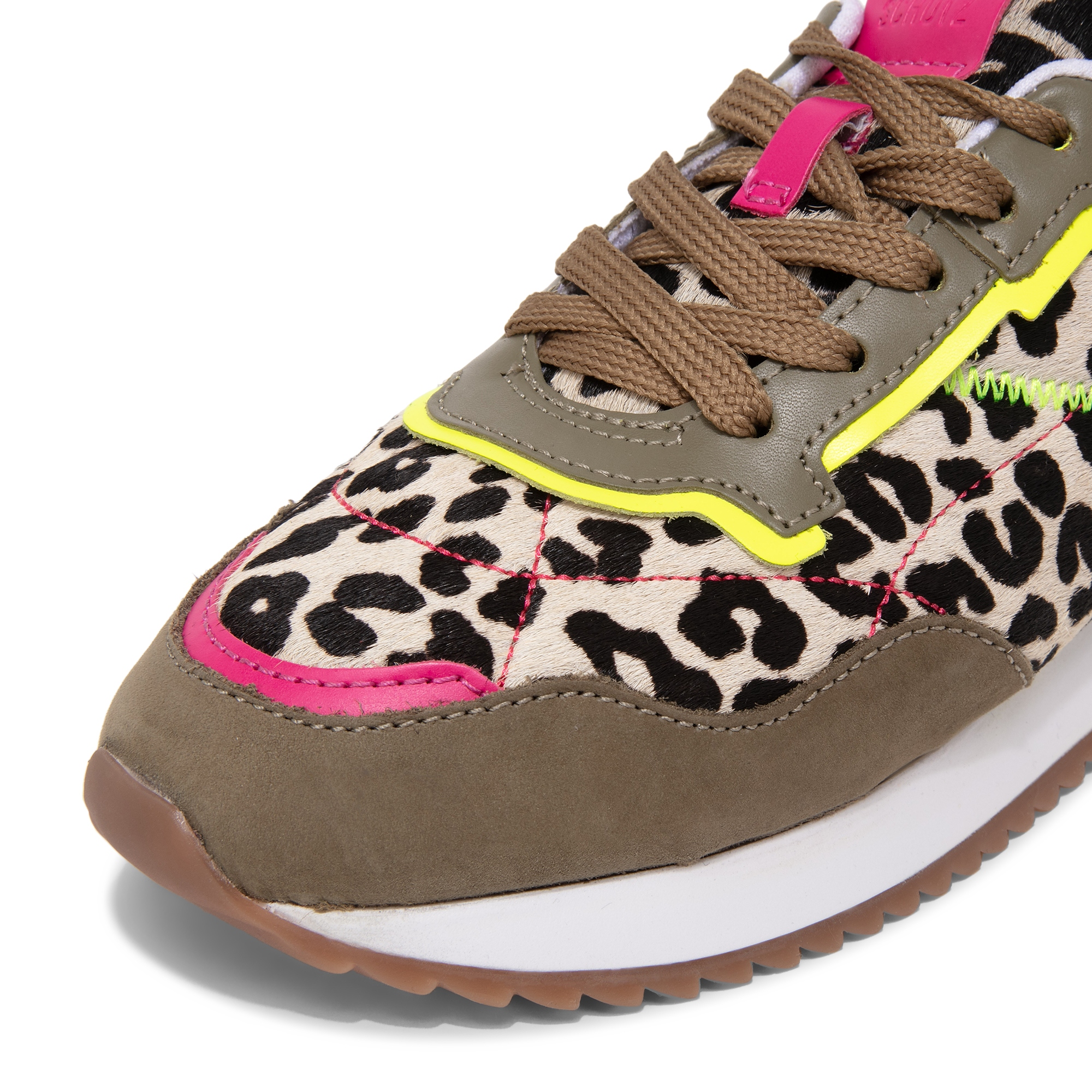 

Suede panel sneakers, Animal print