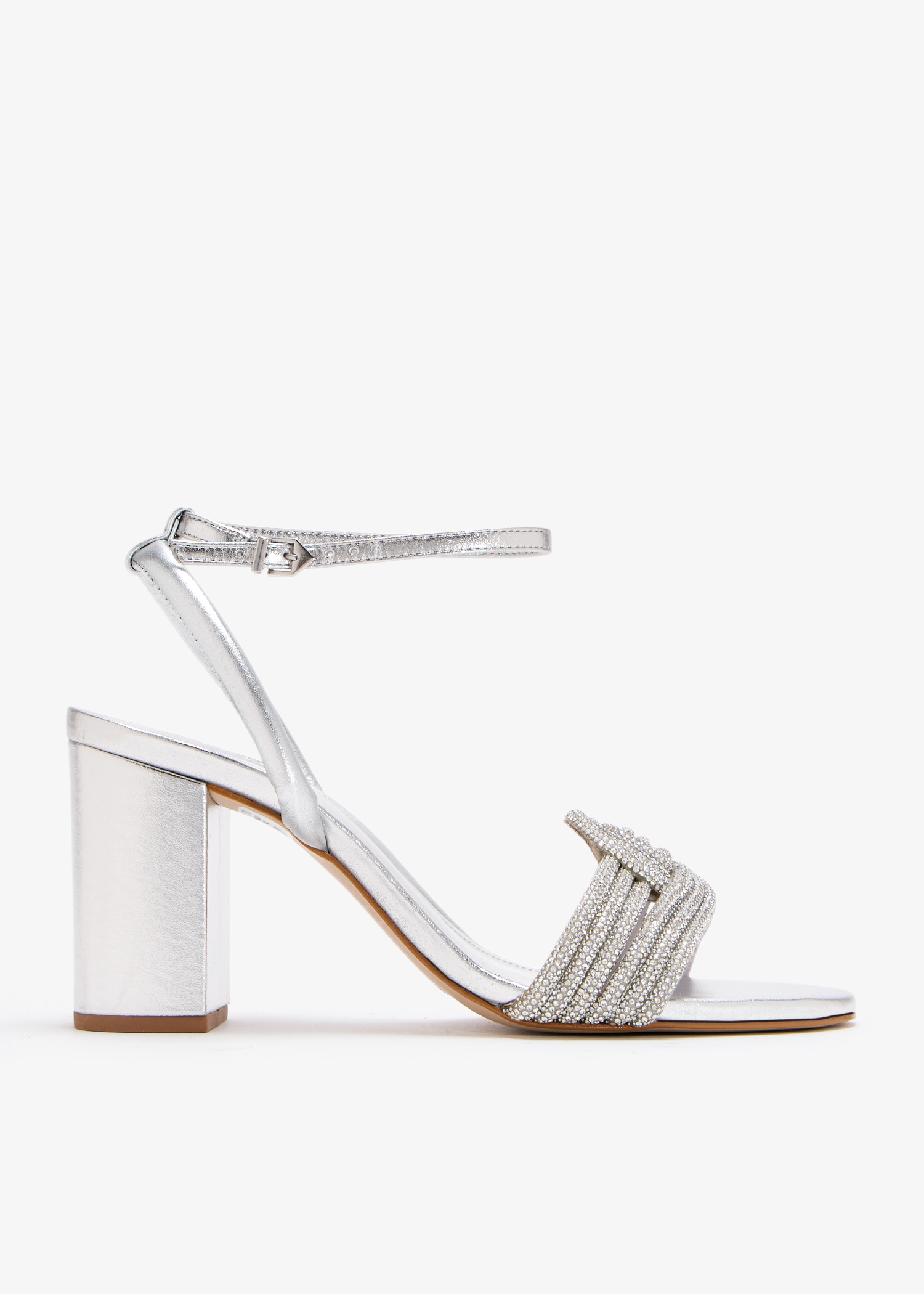 

Crystal-embellished sandals, Silver
