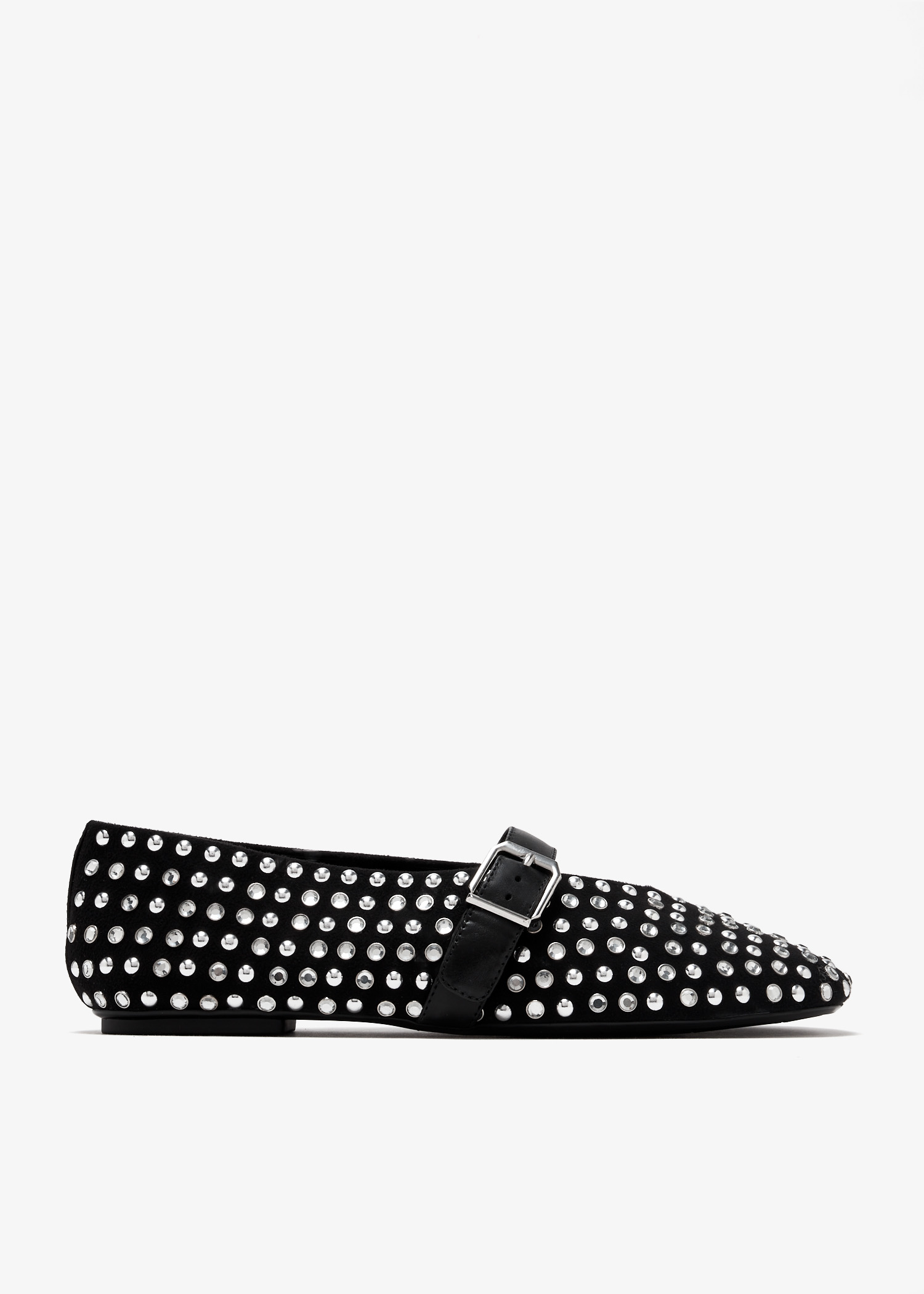 

Studded ballet flats, Black