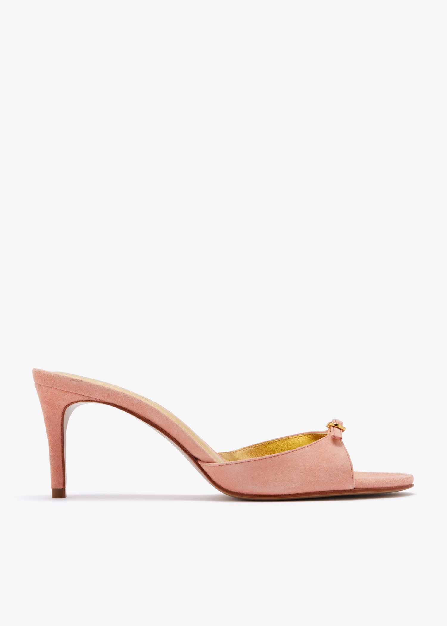 

Buckle suede mules, Pink