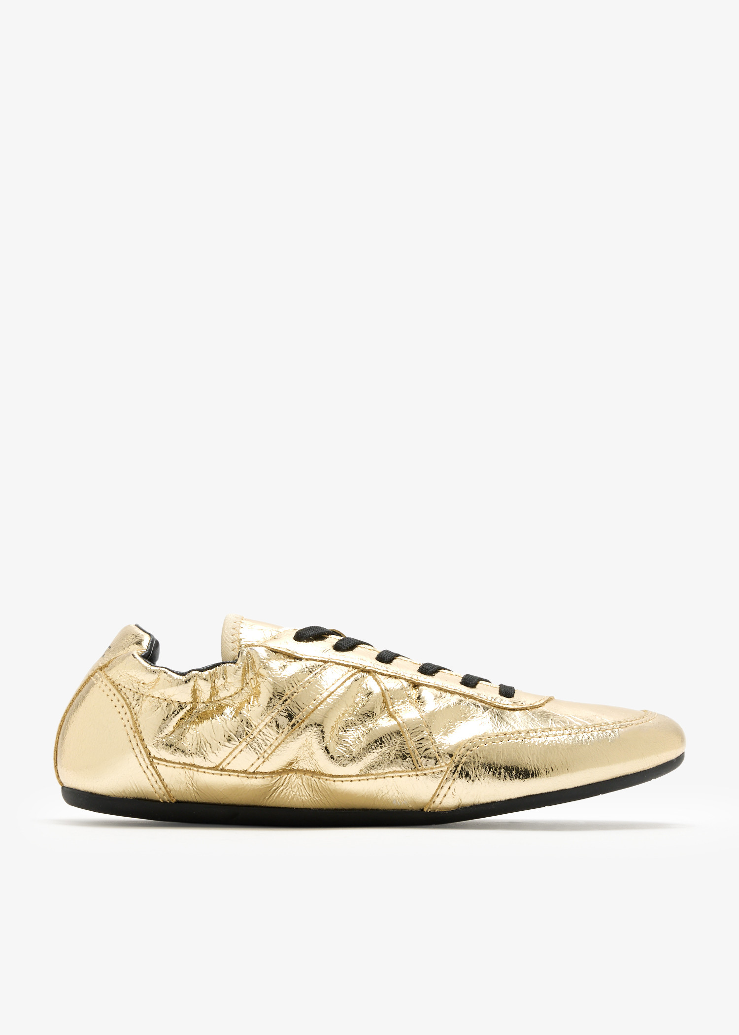 

Metallic leather sneakers, Gold