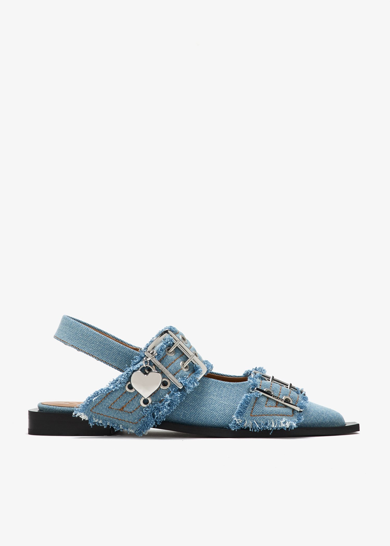 

Feminine Buckle ballerinas, Blue