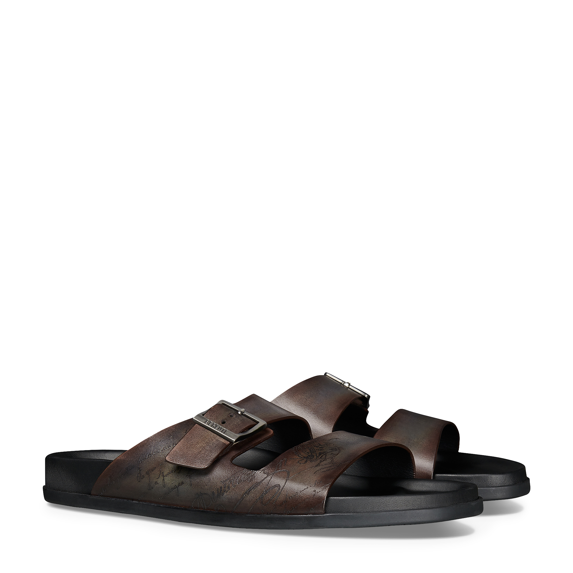 

Egio Scritto leather sandals, Brown