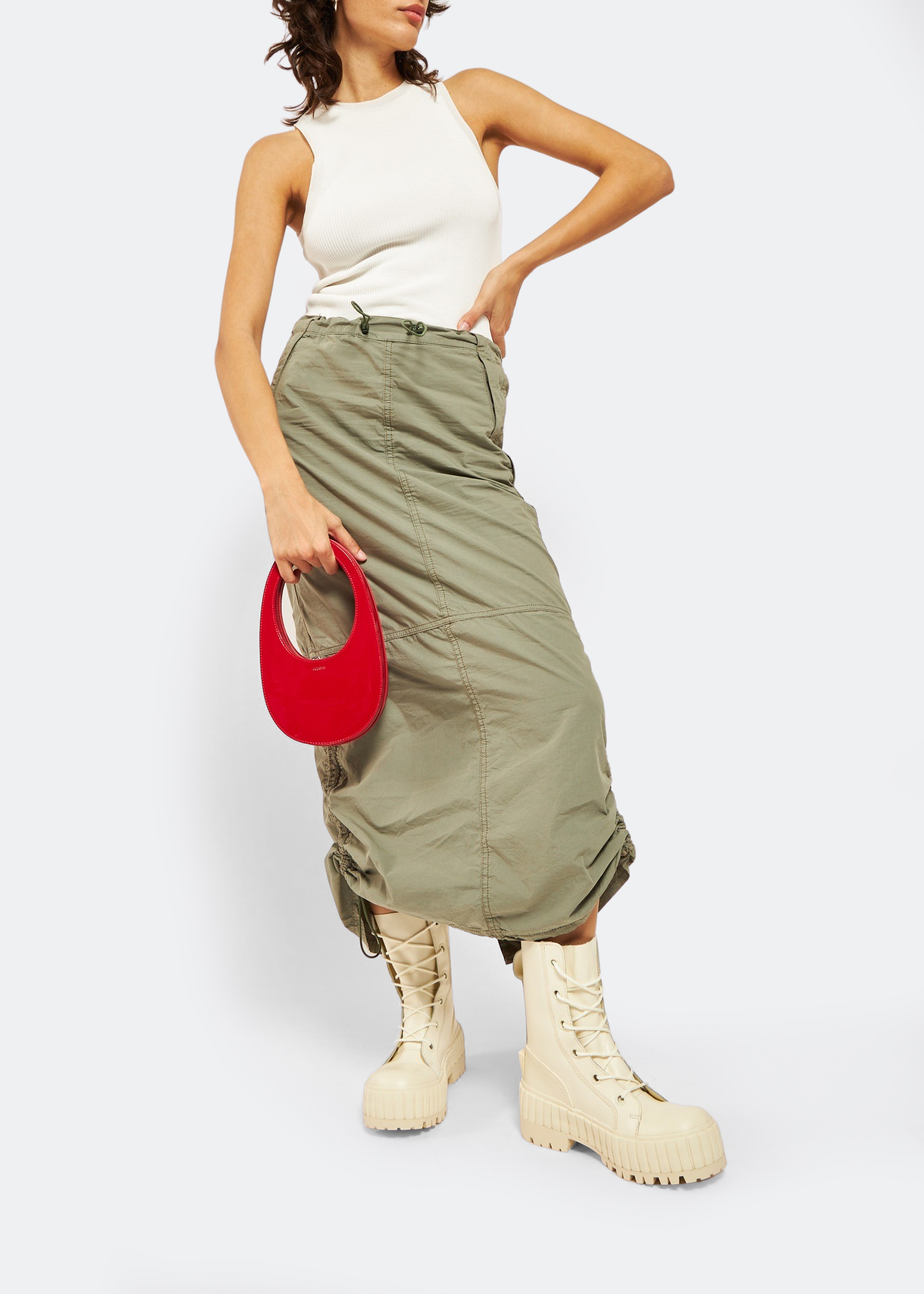 

Vulcanised boots, White