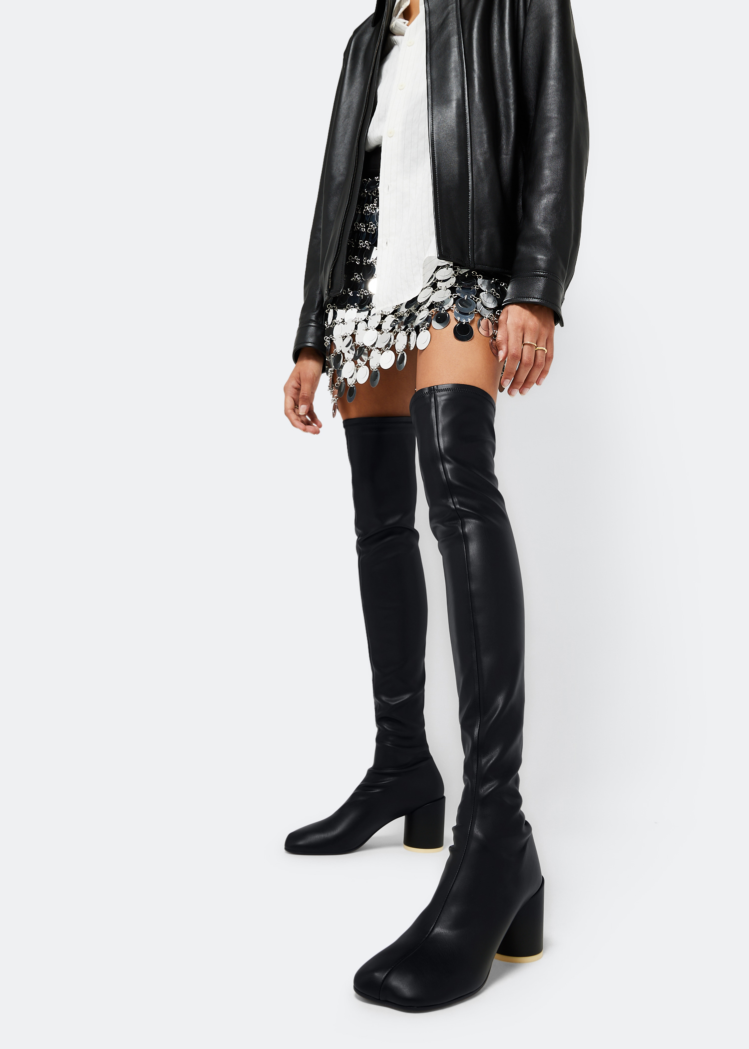 

Anatomic thigh-high boots, Black