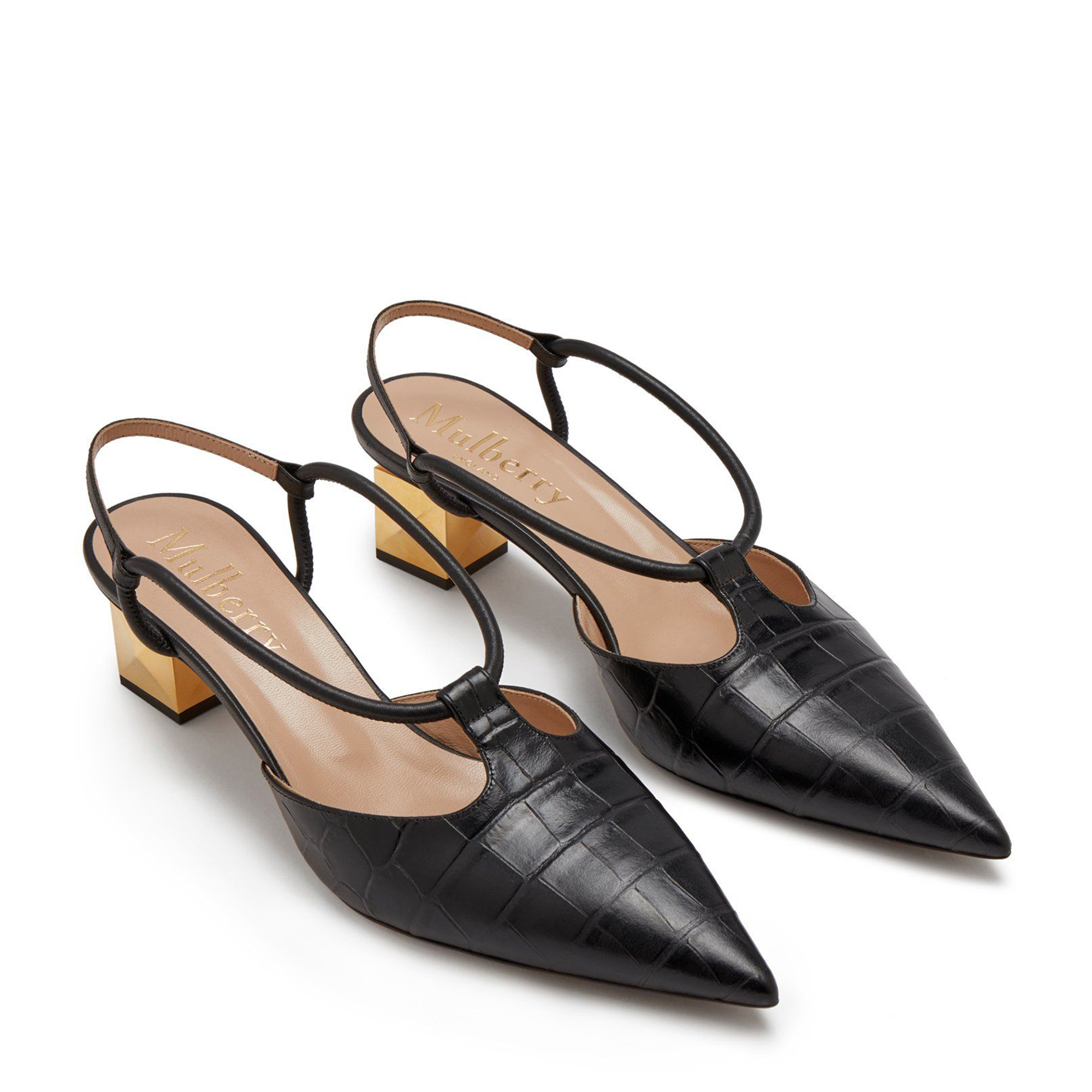 

Keeley heel pointy sling-back pumps, Black