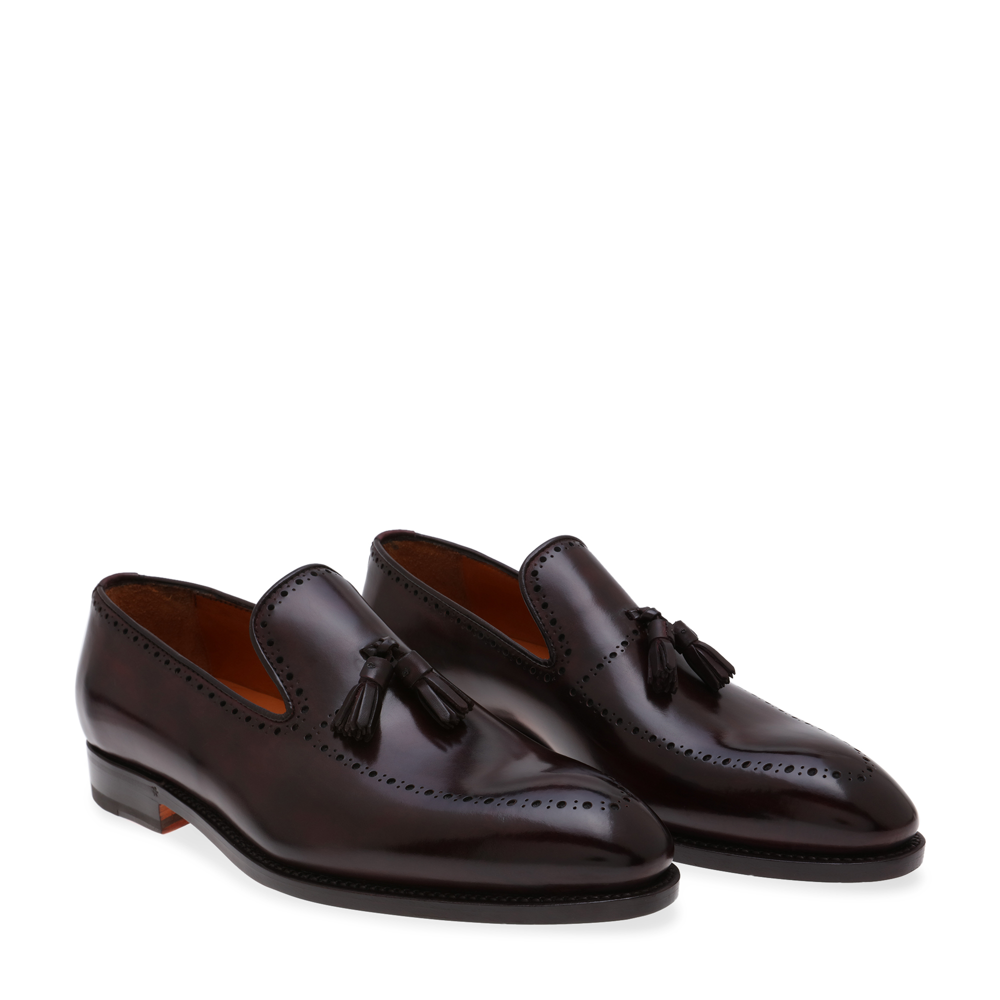 

Tassel-embellished leather loafers, Burgundy