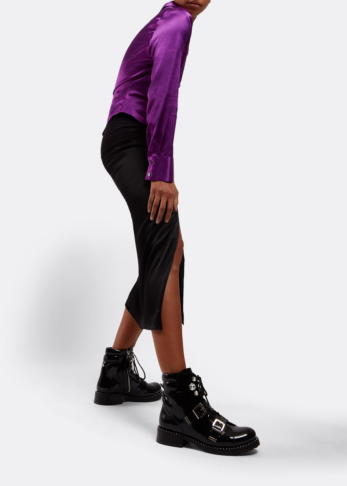 

Ziggy biker boots, Black