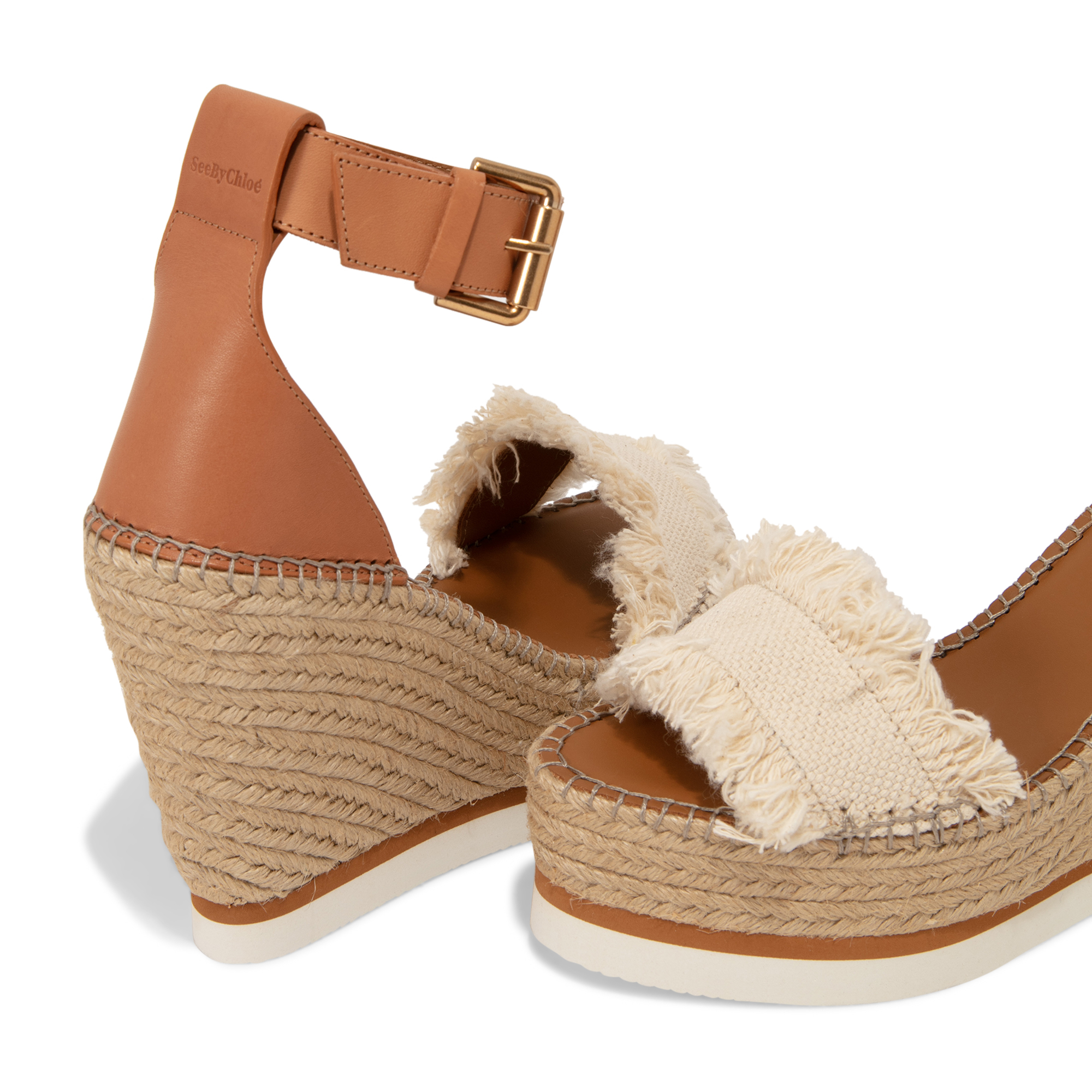 

Glyn wedge espadrille sandals, Neutral