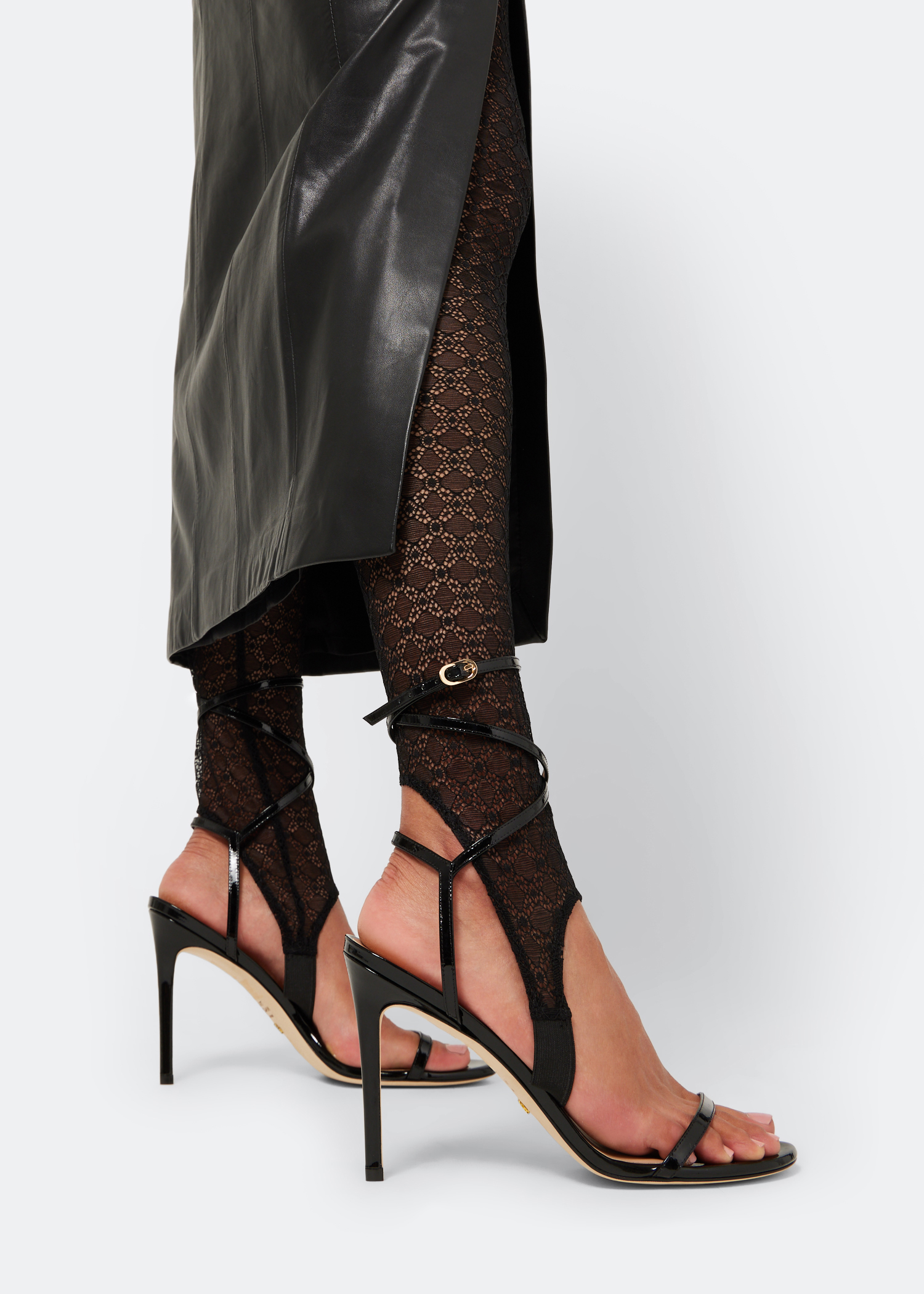 

Barelynude 100 wrap sandals, Black