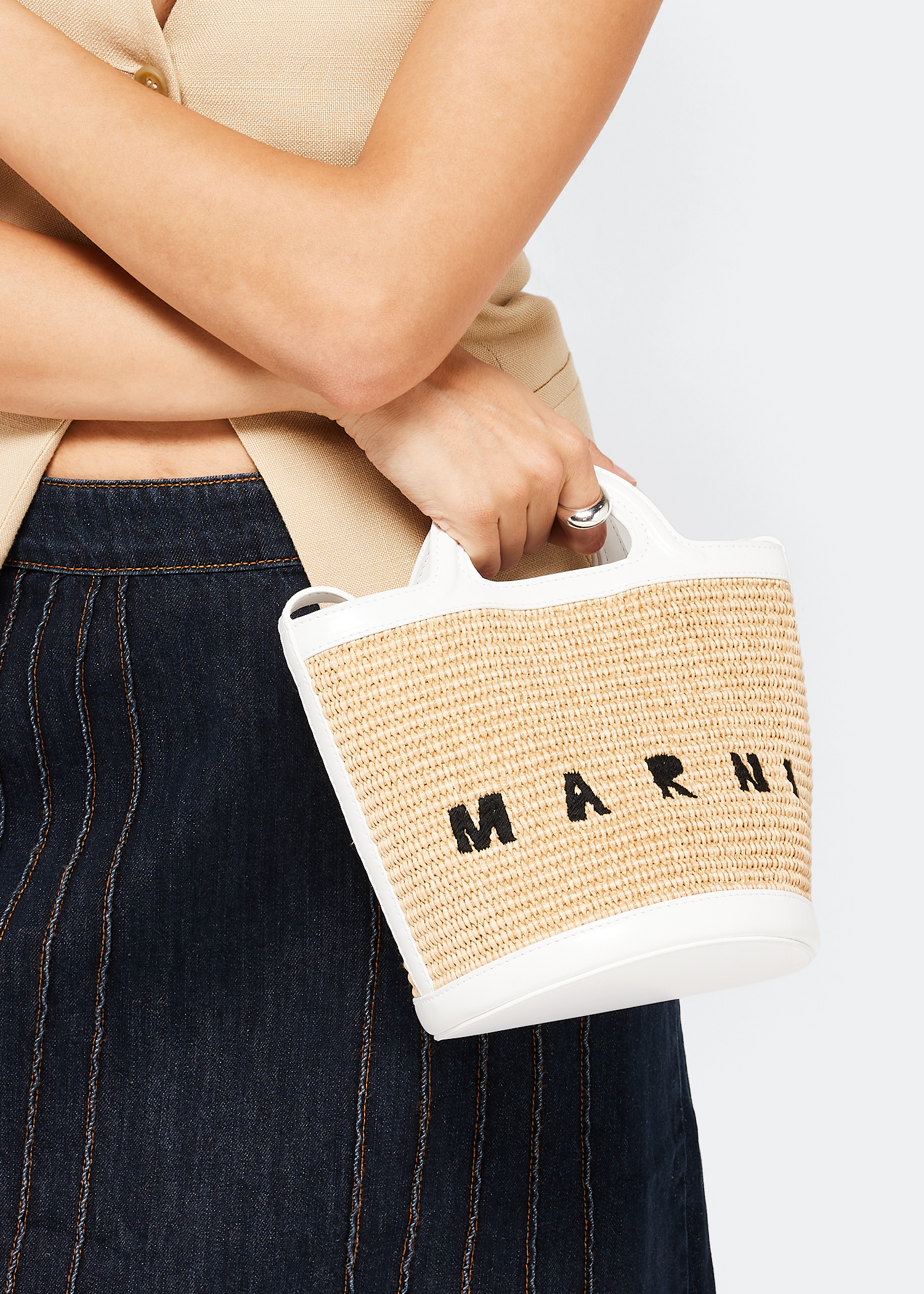 

Tropicallia mini tote bag, Beige