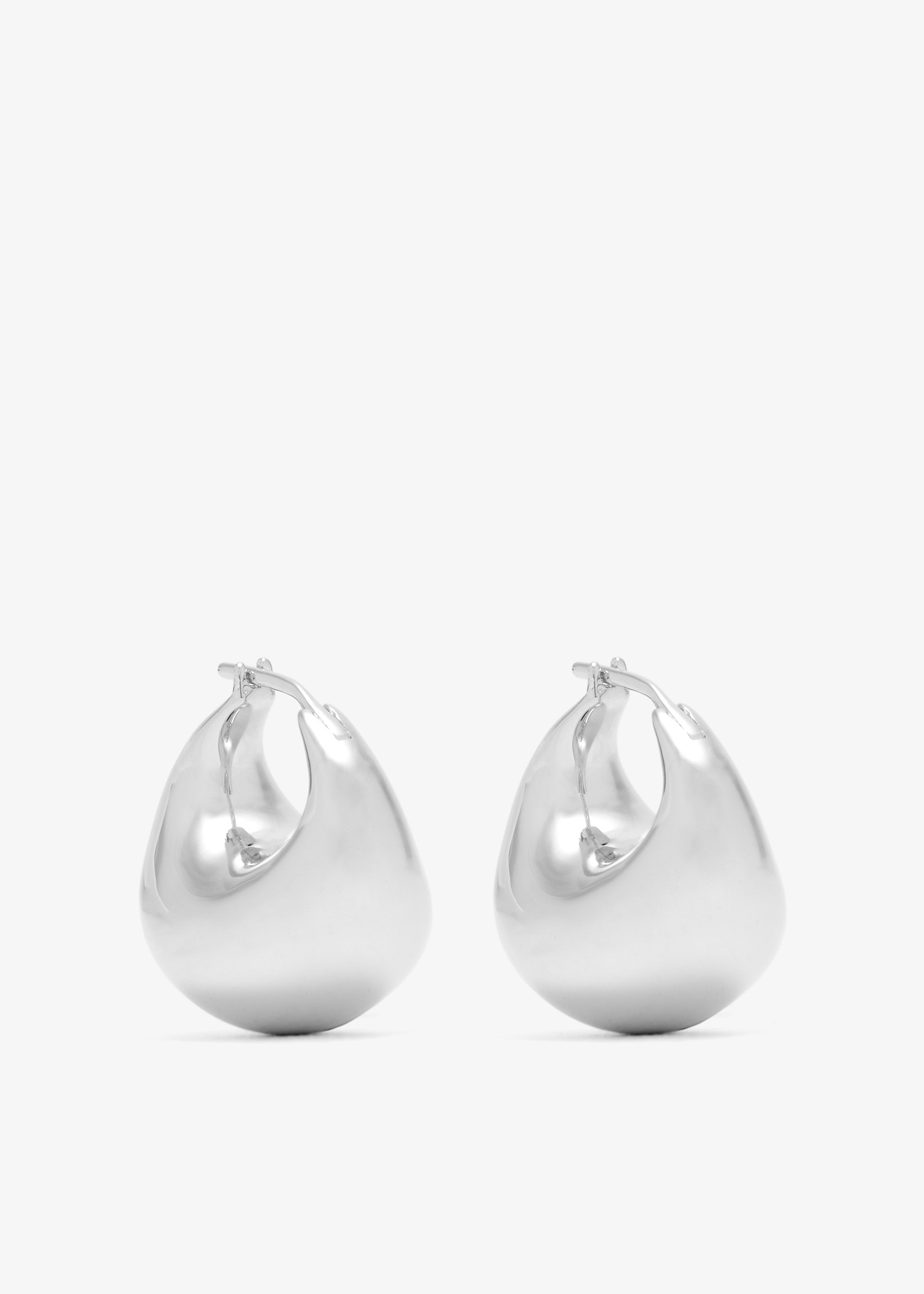 

Sculptural Chubby Dome small hoop earrings, Silver