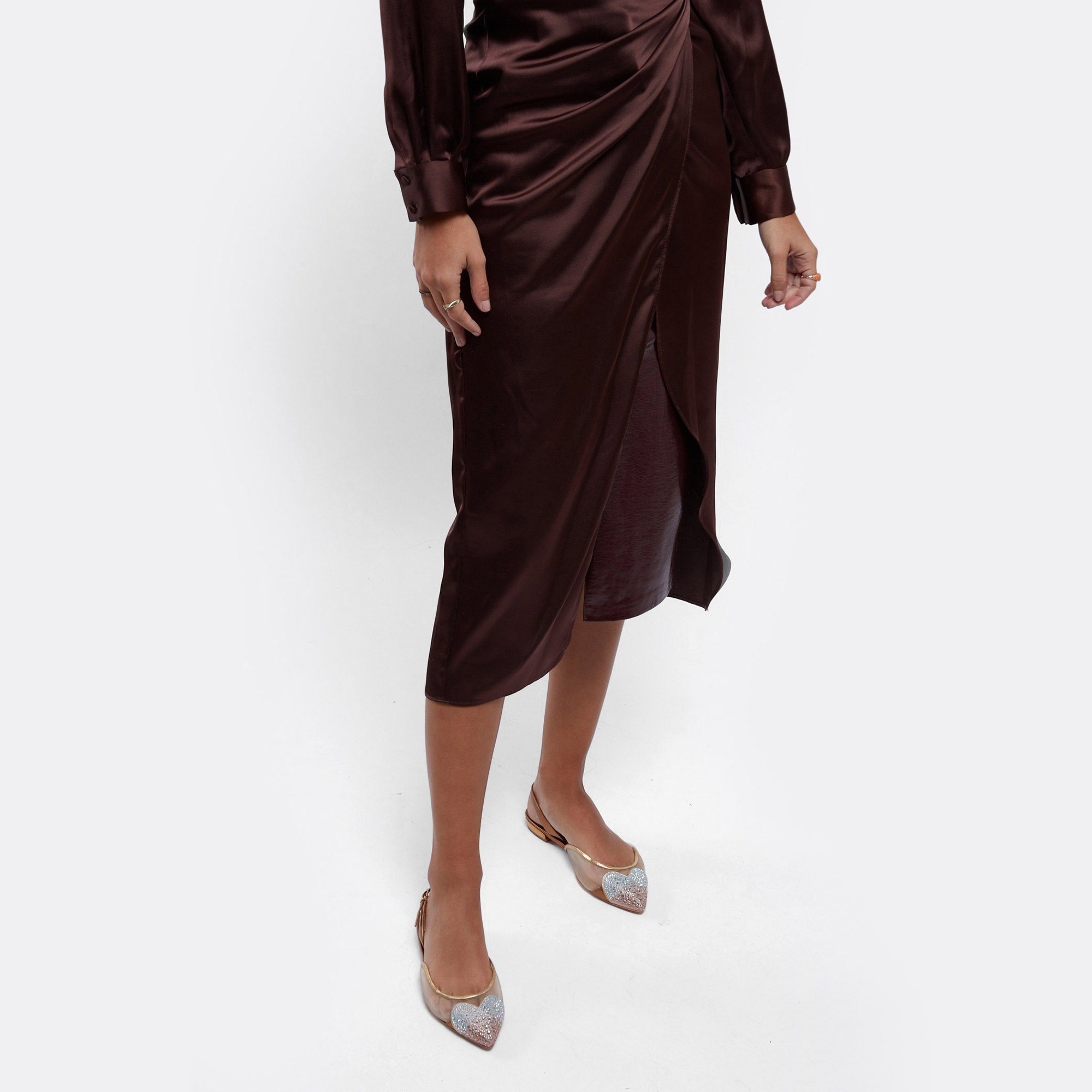 

Amora flat mules, Gold