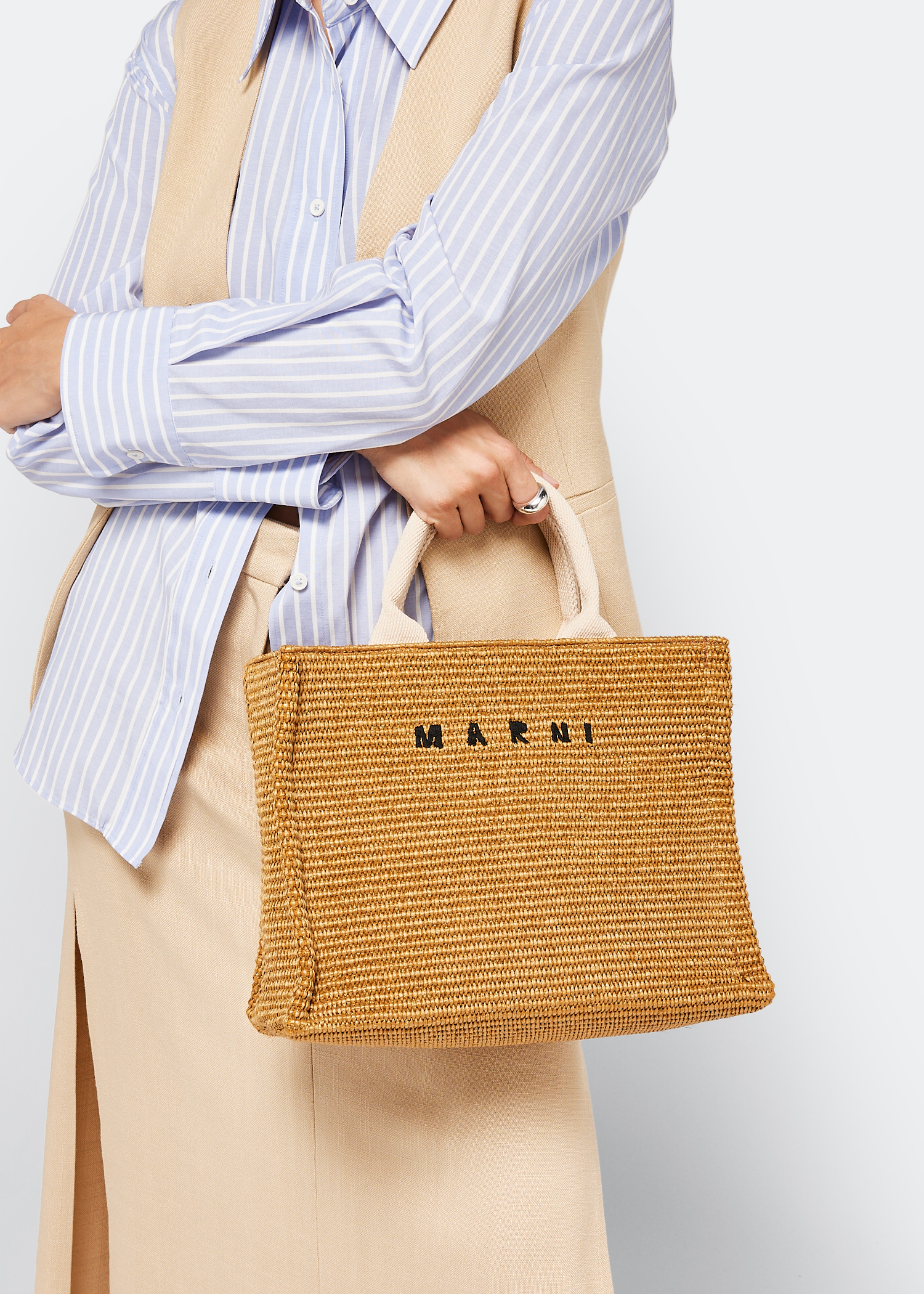 

East West tote bag, Brown