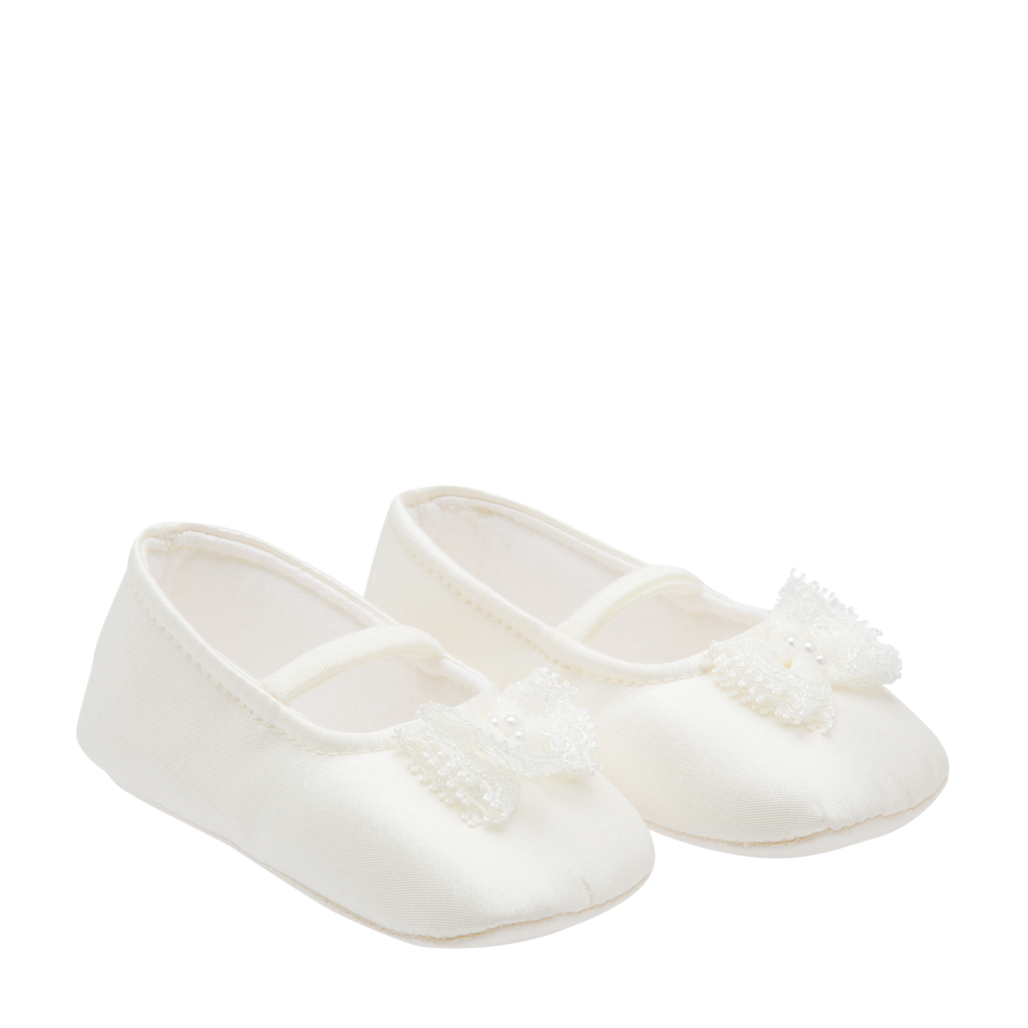 

Bow ballet flats, White