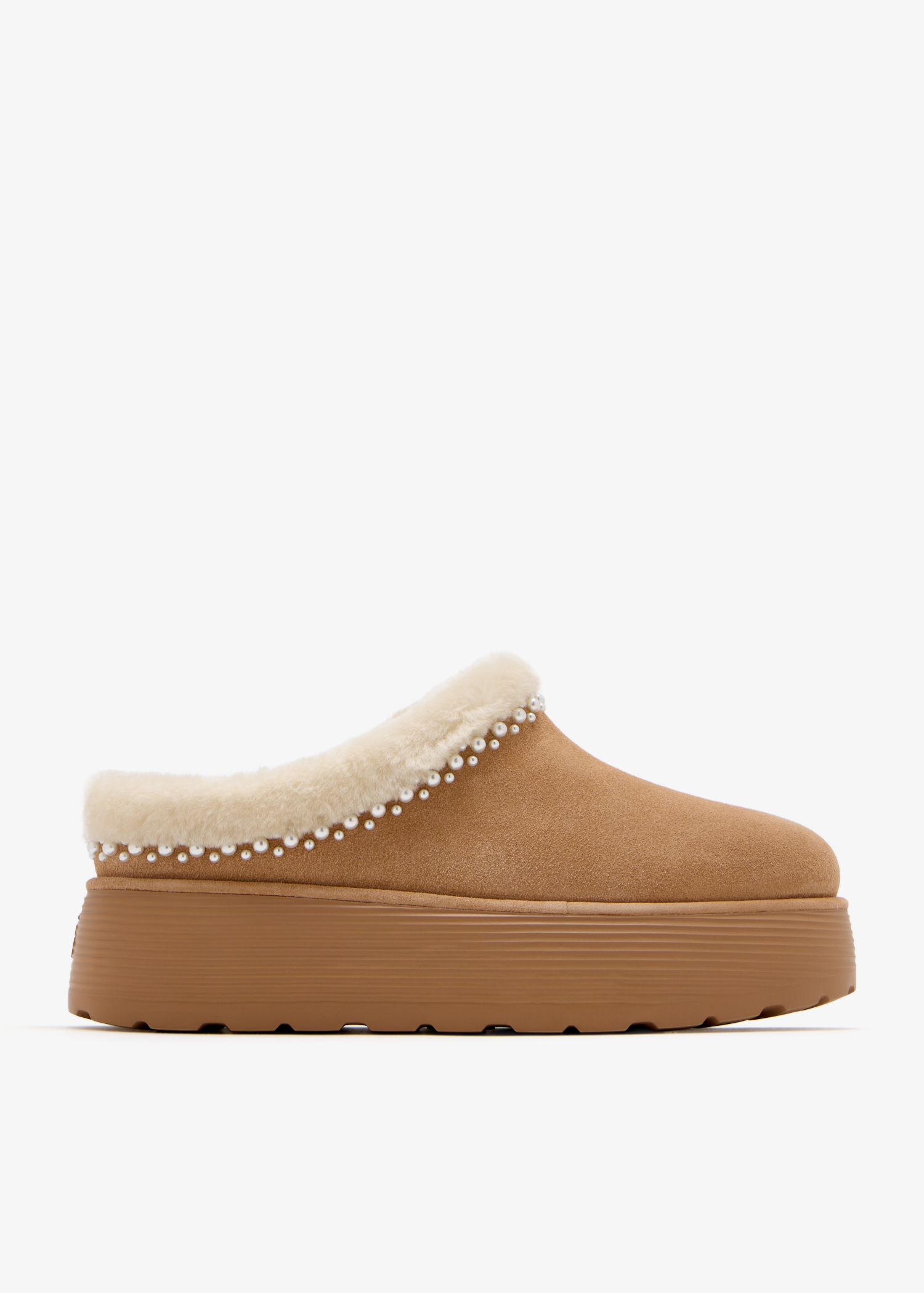 

Nellie Pearl flatform mules, Brown