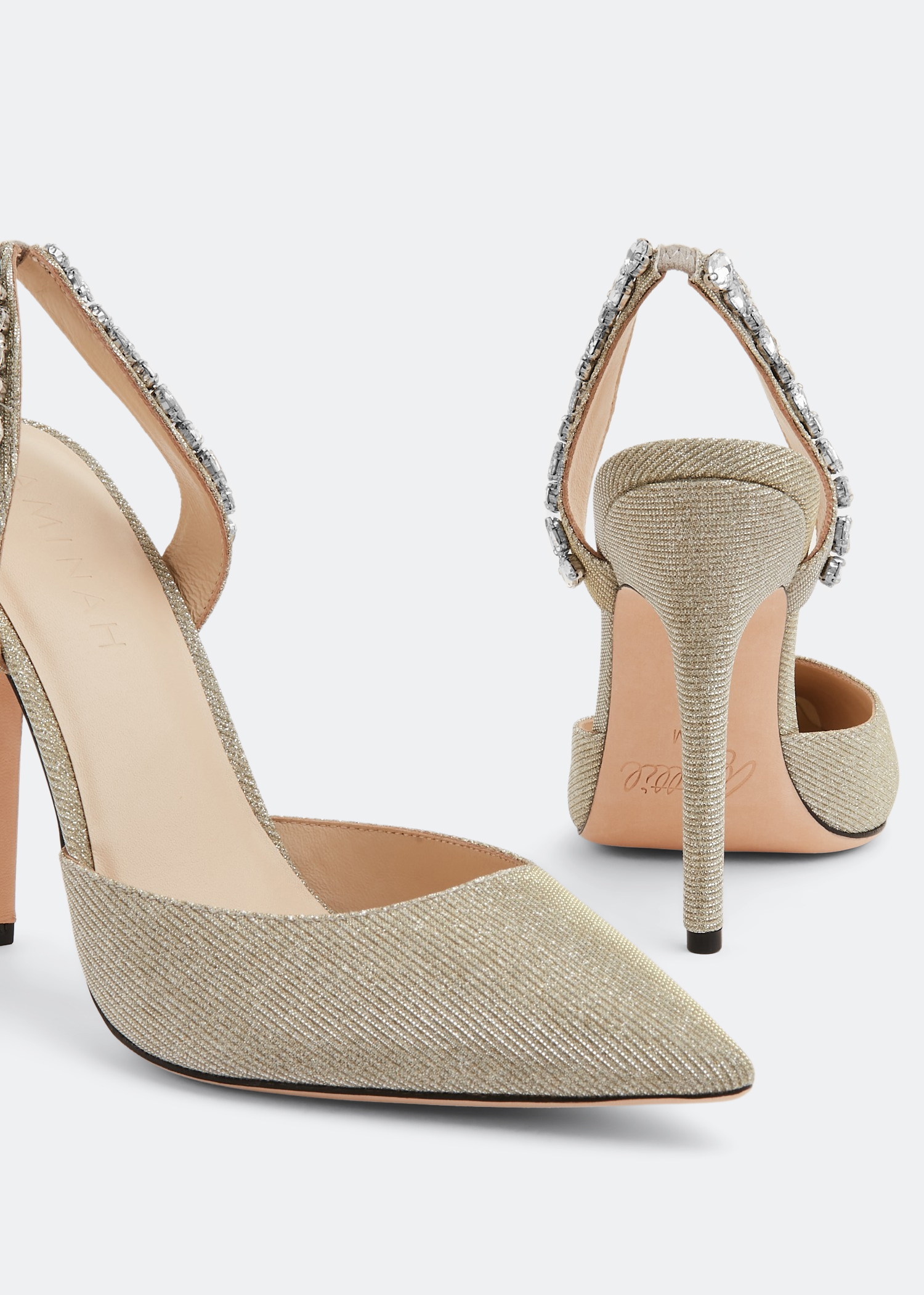

Soleil slingback pumps, Silver