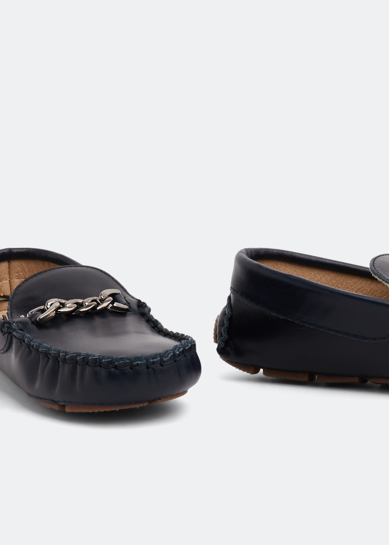 

Gaucho leather loafers, Blue