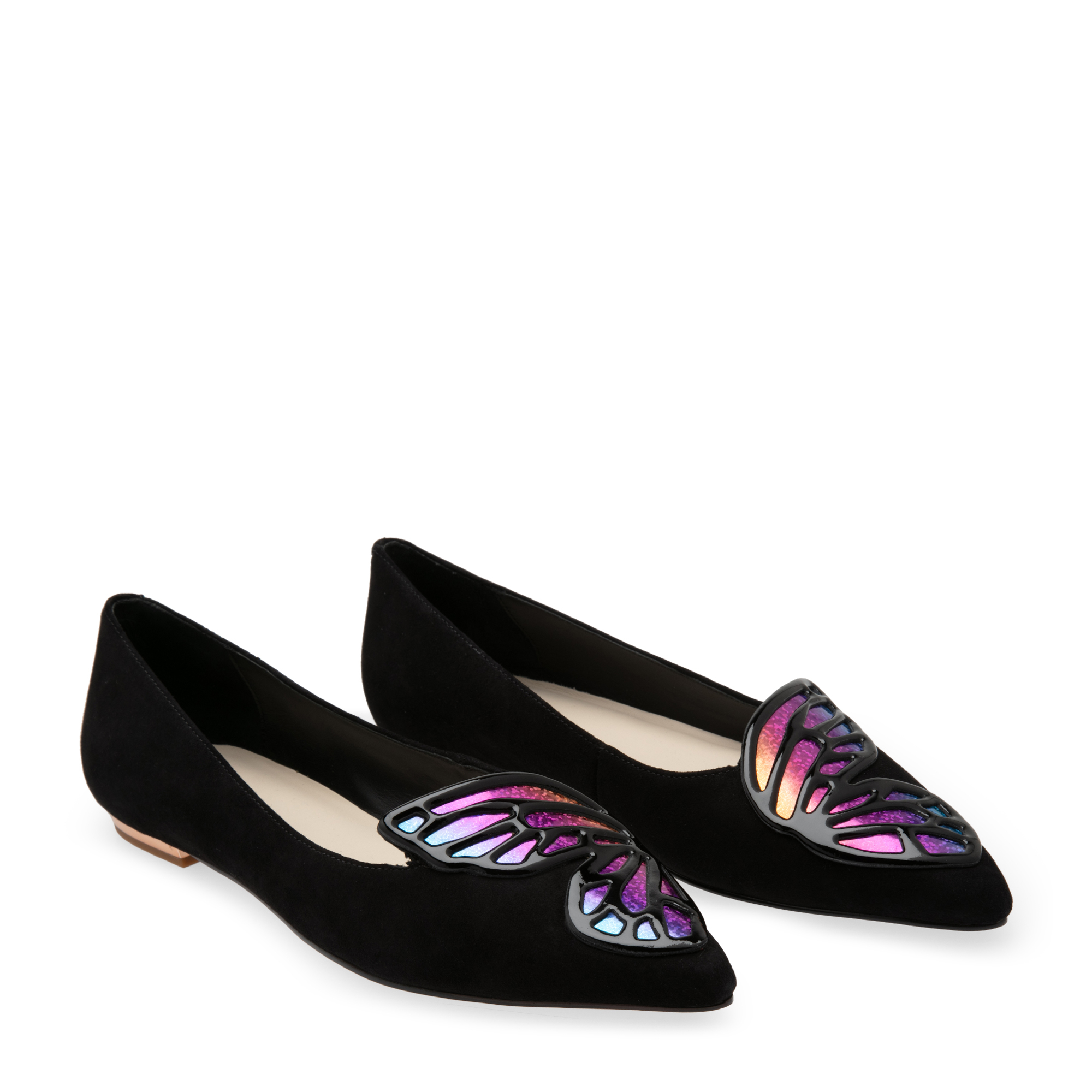 

Bibi suede flats, Black