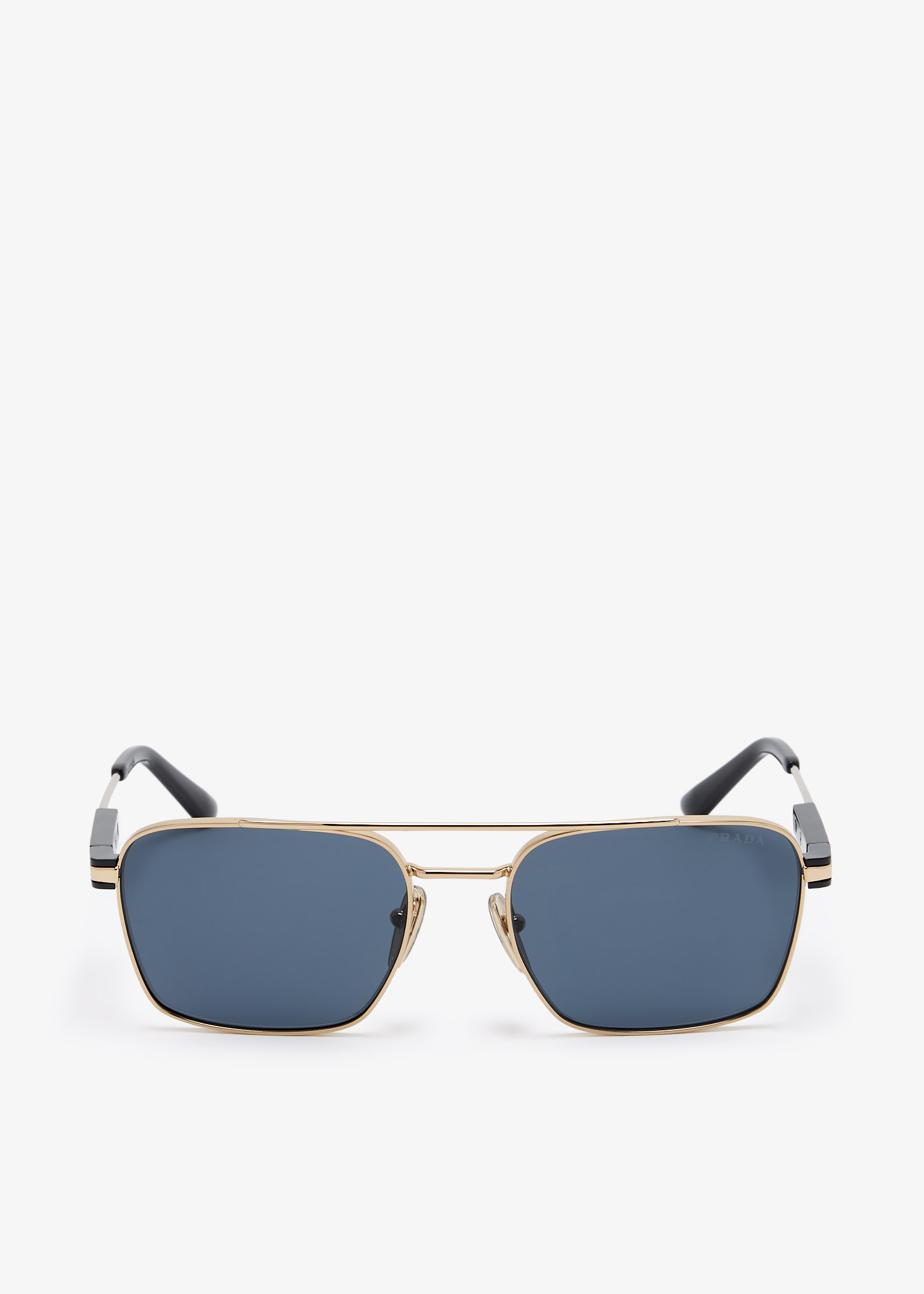 Prada Iconic metal plaque sunglasses for Men - Black in UAE