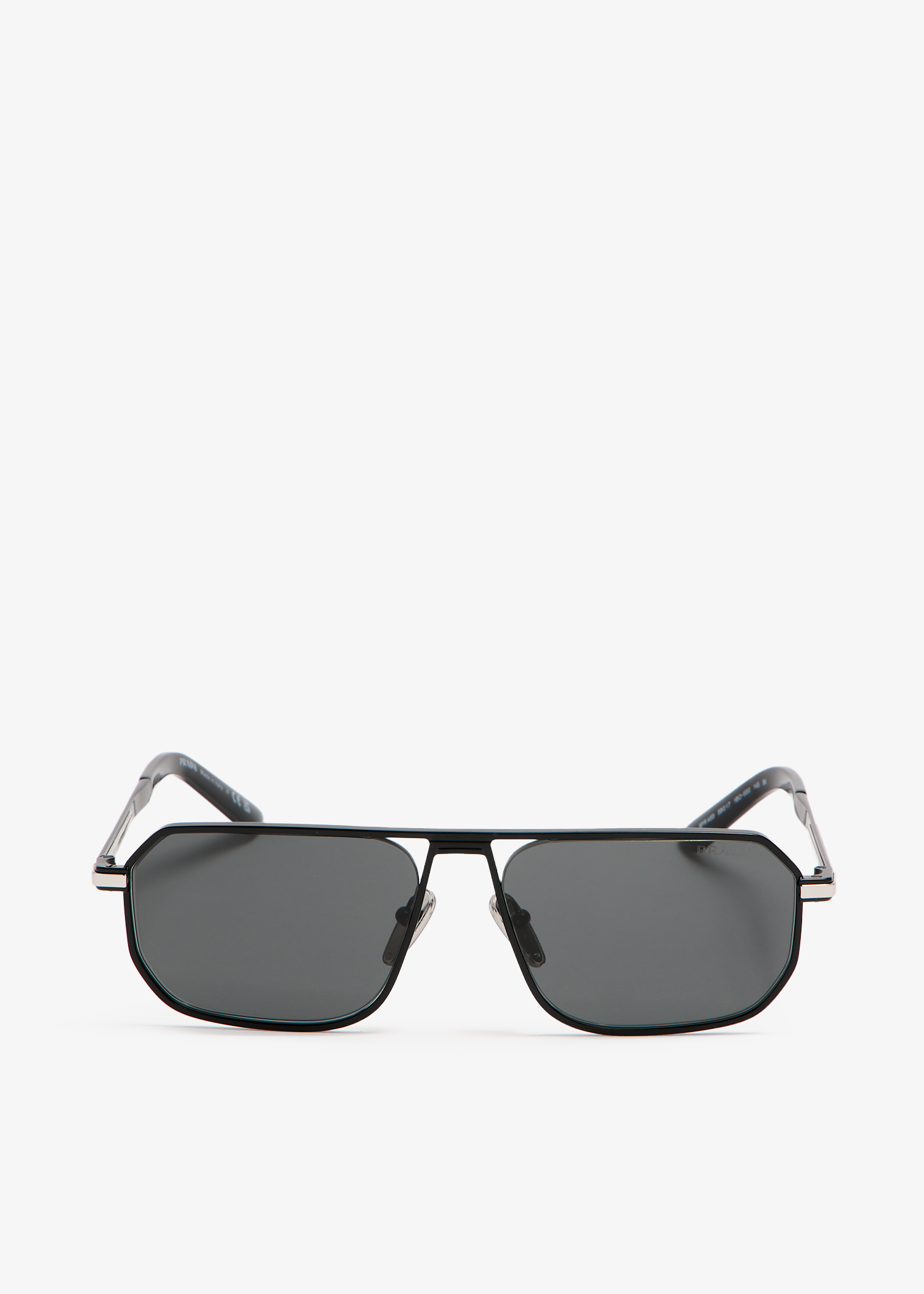 

Iconic metal plaque sunglasses, Black